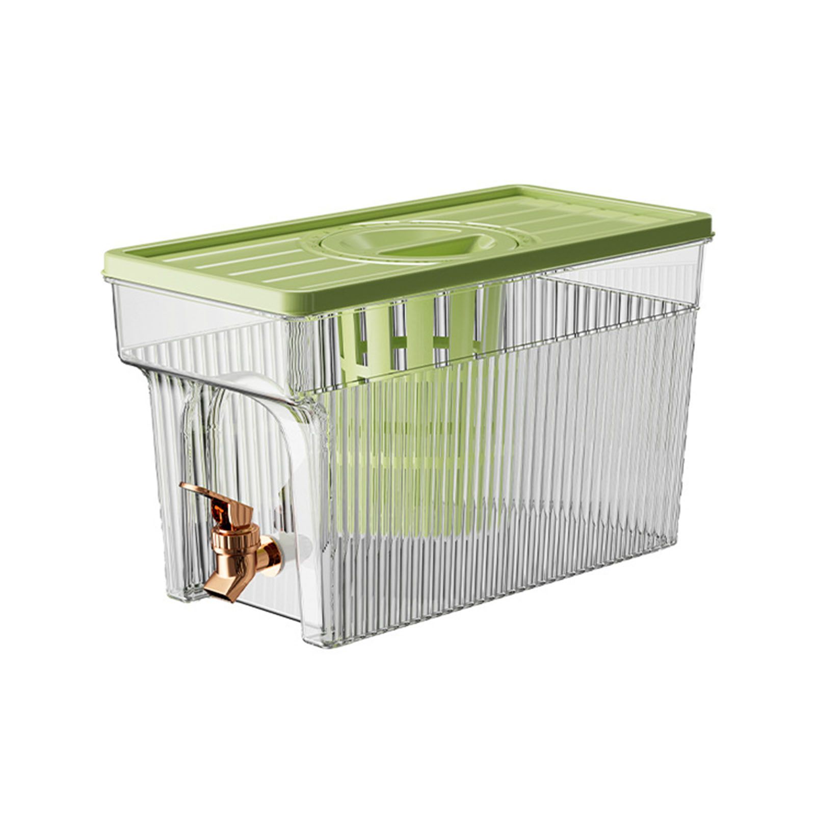 Cold Kettle with Faucet 3L PET Refrigerator Water Filter Dispenser Drink Container for Home Party Green - Image 1