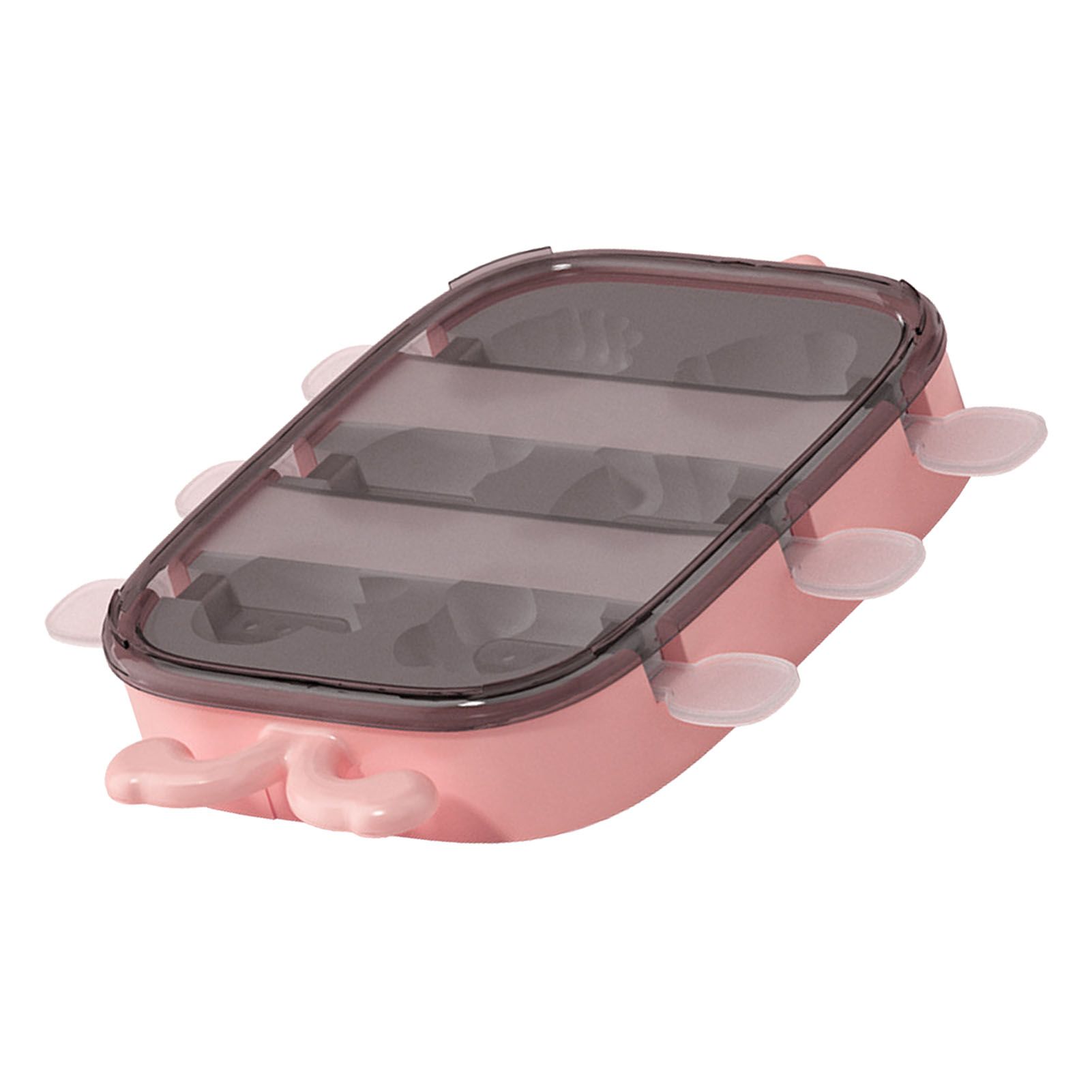 6 Cavities Ice Pop Molds Reusable Silicone Ice Pop Moulds Easy Release Homemade DIY Frozen Ice Cream Mold for Kids Adults Pink - Image 2