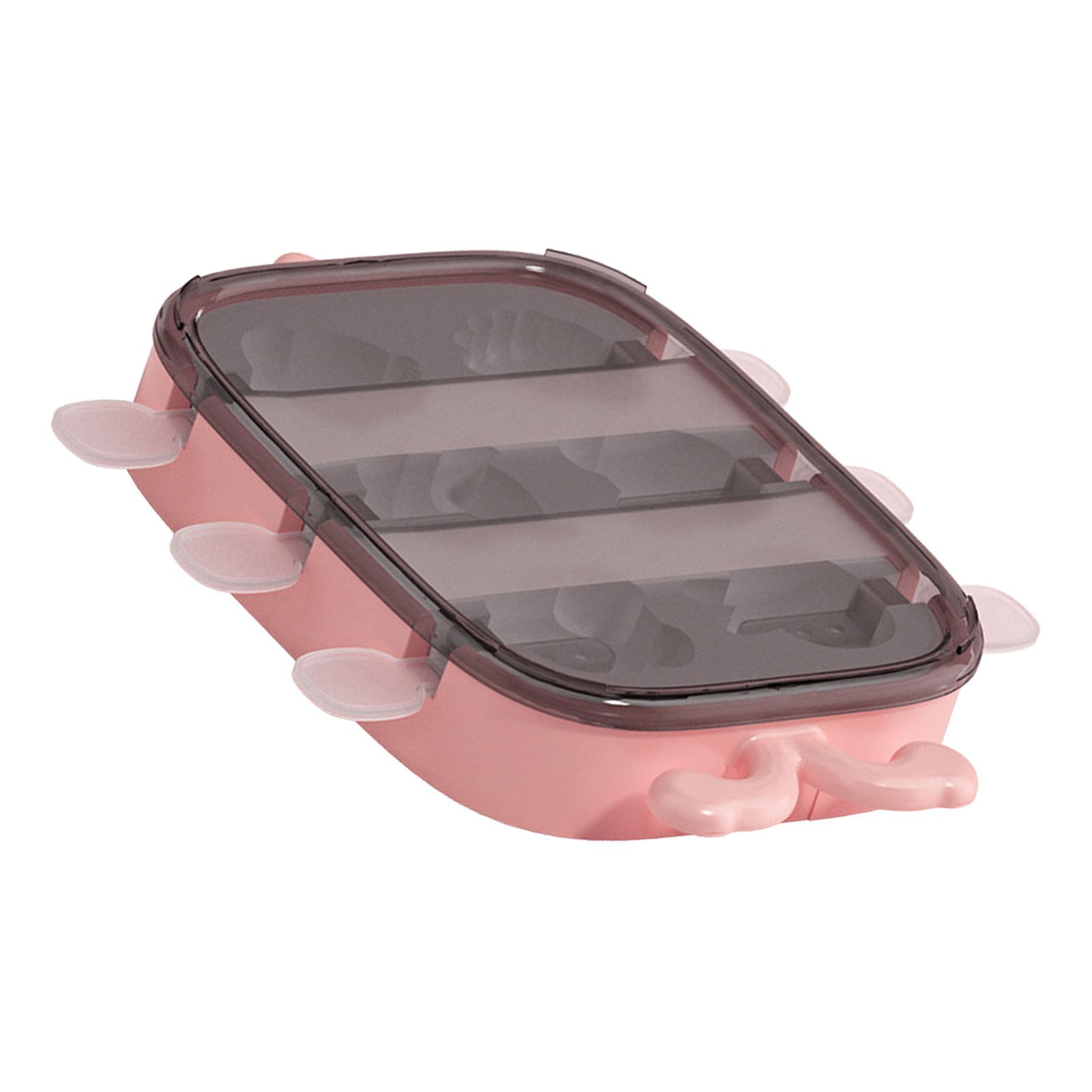 6 Cavities Ice Pop Molds Reusable Silicone Ice Pop Moulds Easy Release Homemade DIY Frozen Ice Cream Mold for Kids Adults Pink - Image 3