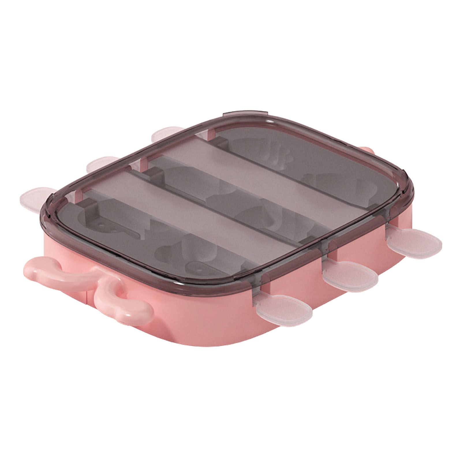 6 Cavities Ice Pop Molds Reusable Silicone Ice Pop Moulds Easy Release Homemade DIY Frozen Ice Cream Mold for Kids Adults Pink - Image 4