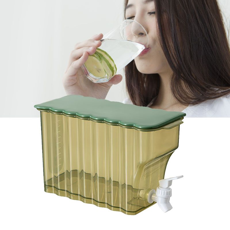 Cold Water Kettle with Faucet PP Sealed Preservation Refrigerator Cold Kettle For Fruit Tea Flower Tea Milk Tea Water Green - Image 6