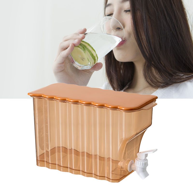 Cold Water Kettle with Faucet PP Sealed Preservation Refrigerator Cold Kettle For Fruit Tea Flower Tea Milk Tea Water Orange - Image 5