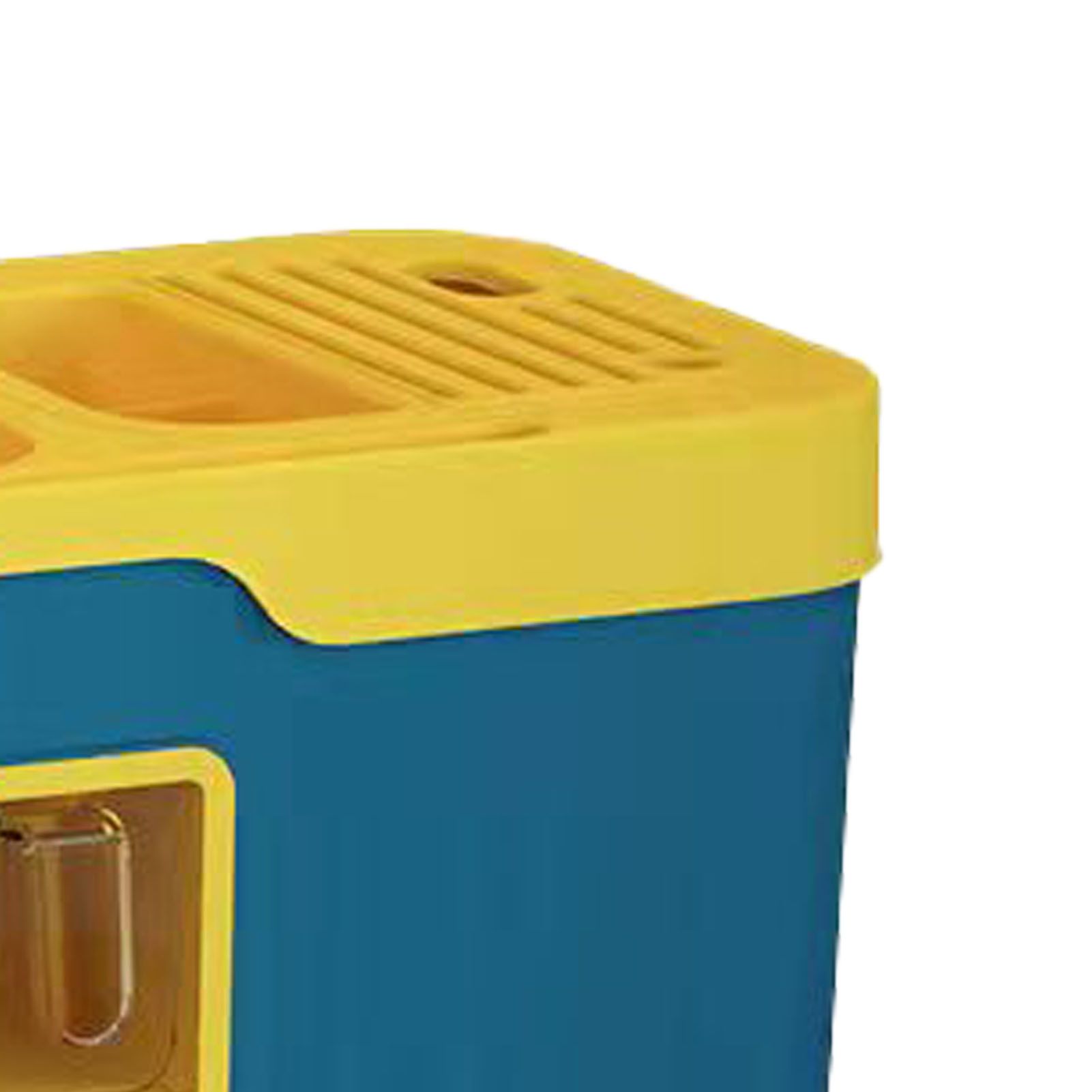 Kitchen Seasoning Storage Rack Plastic Seasoning Storage Rack Multifunctional Knife Rack Spice Organizer Storage Rack Blue and Yellow 4 Cells - Image 8