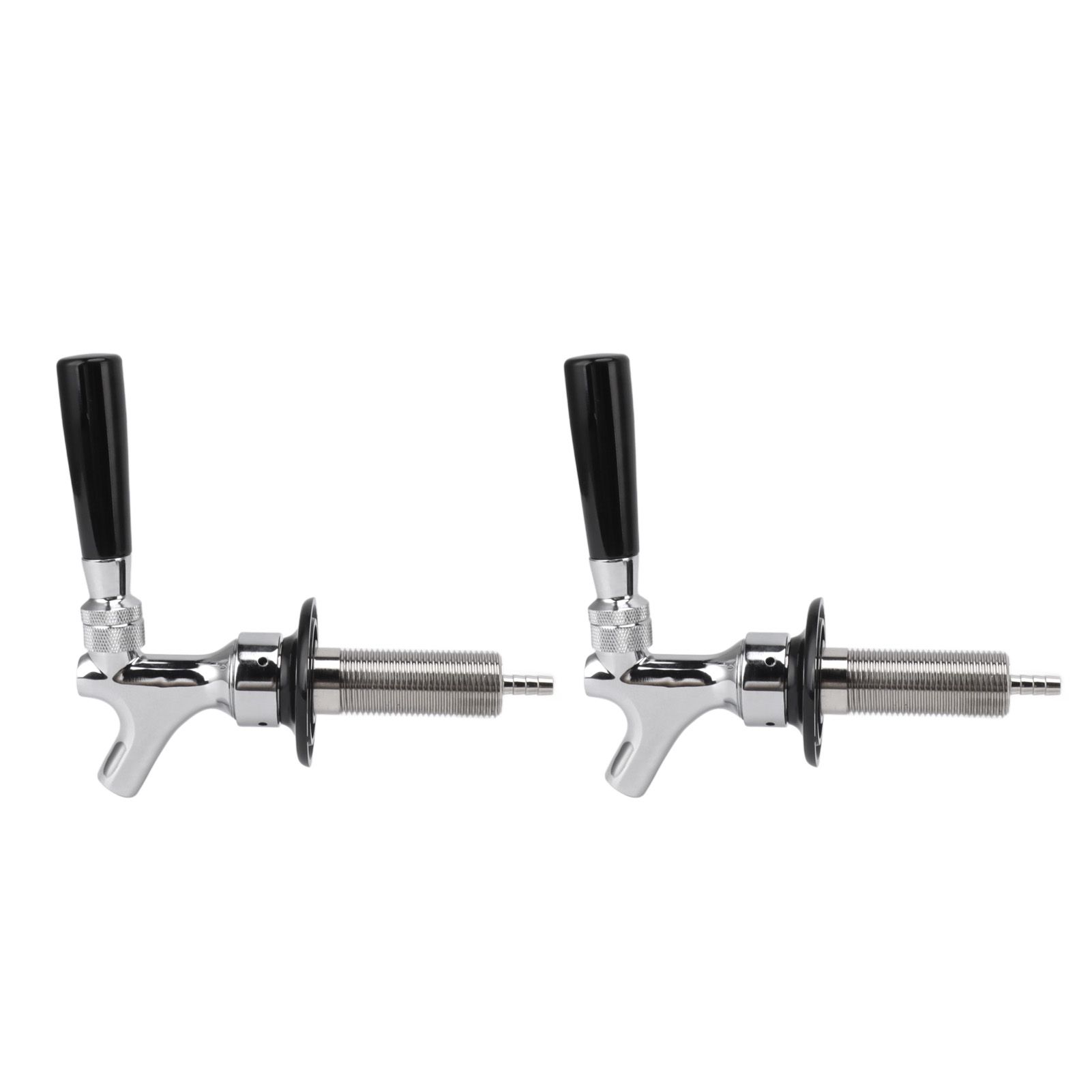 2 Set Beer Tap Stainless Steel Good Sealing 4‑1/8inch Shank 1/4 Barb Beer Faucet G1/2 Thread - Image 3