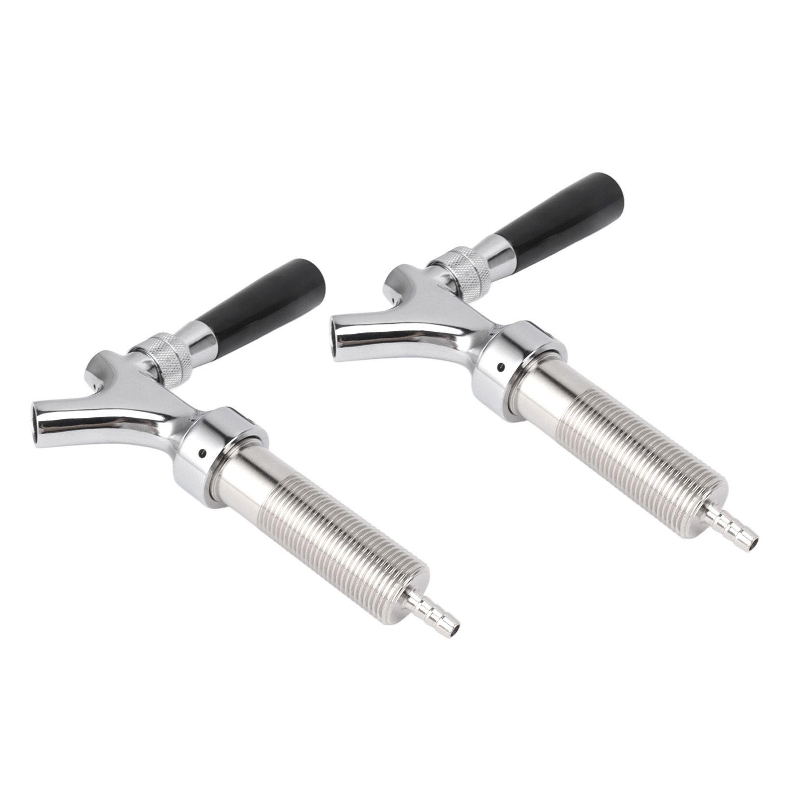 2 Set Beer Tap Stainless Steel Good Sealing 4‑1/8inch Shank 1/4 Barb Beer Faucet G1/2 Thread - Image 4