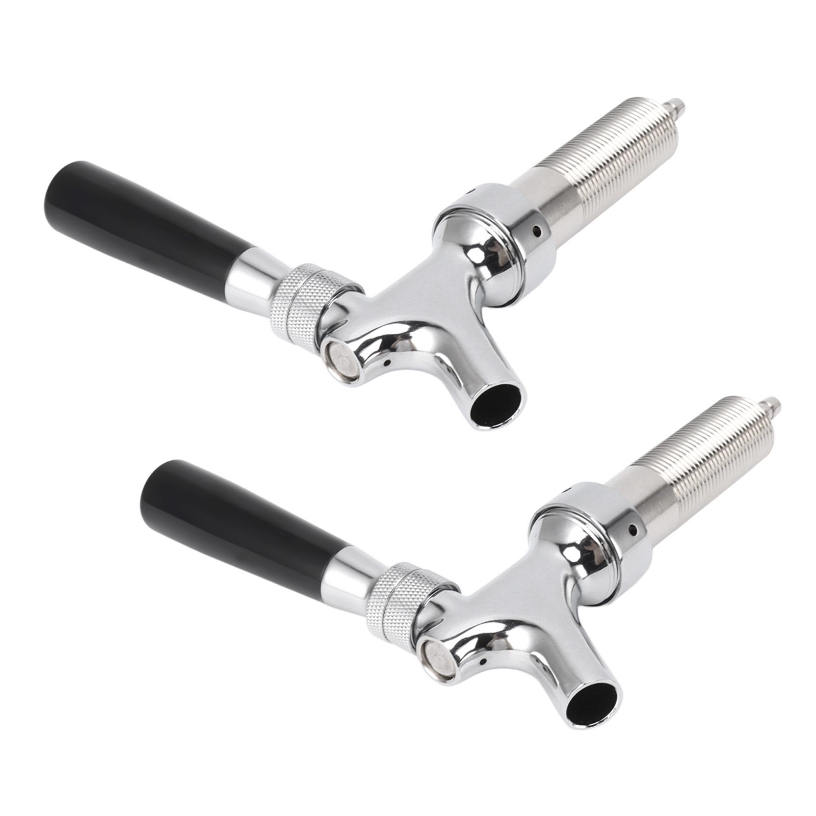 2 Set Beer Tap Stainless Steel Good Sealing 4‑1/8inch Shank 1/4 Barb Beer Faucet G1/2 Thread - Image 5