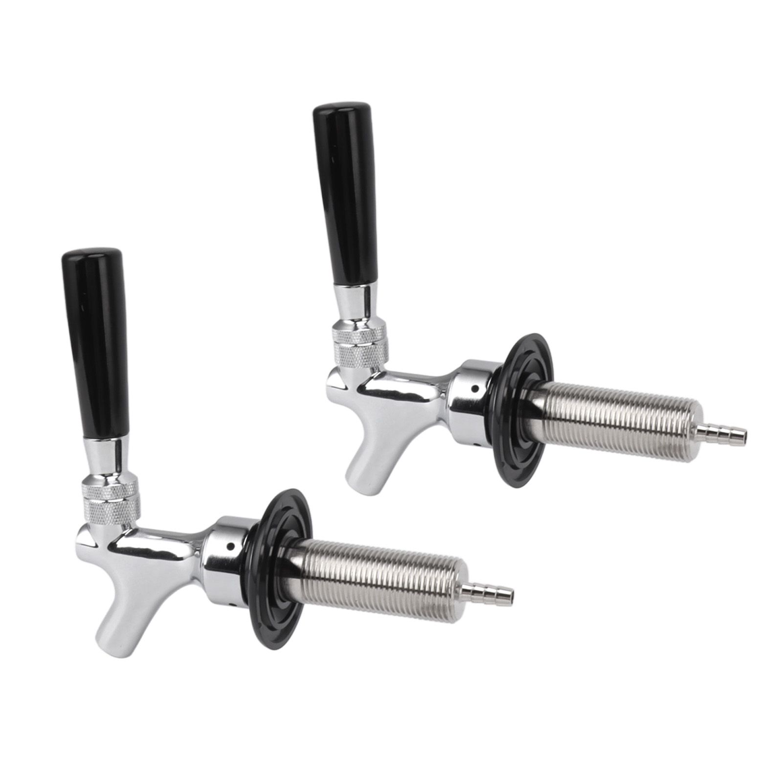 2 Set Beer Tap Stainless Steel Good Sealing 4‑1/8inch Shank 1/4 Barb Beer Faucet G1/2 Thread - Image 7
