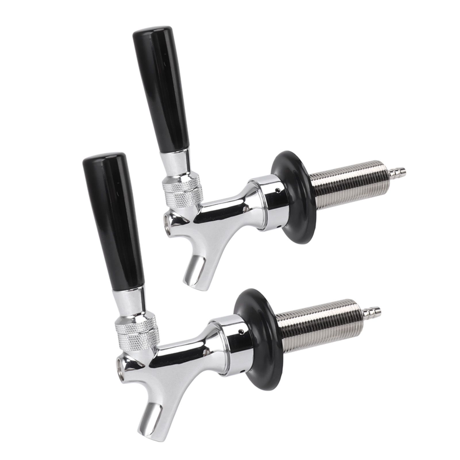 2 Set Beer Tap Stainless Steel Good Sealing 4‑1/8inch Shank 1/4 Barb Beer Faucet G1/2 Thread - Image 8