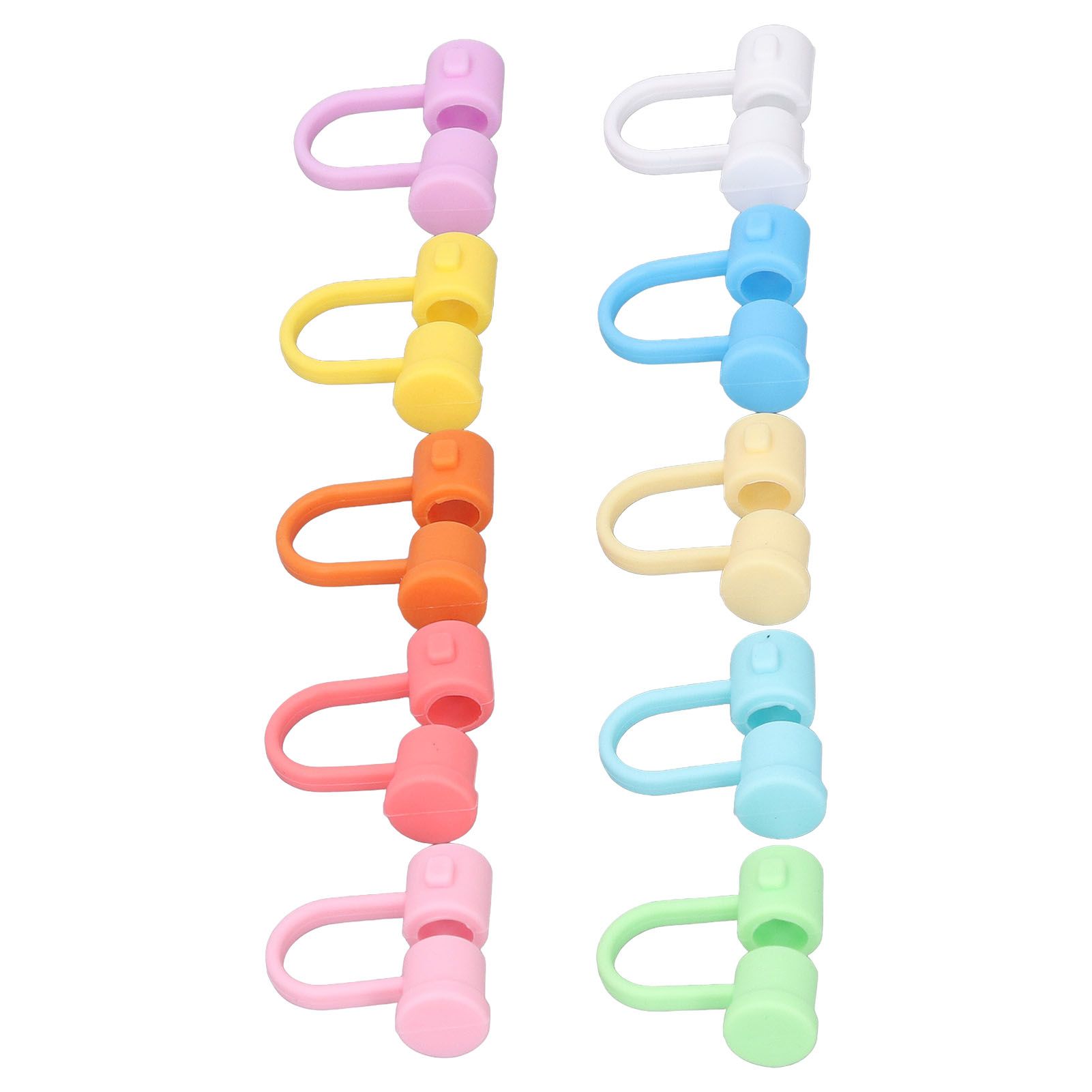 Straw Covers Dustproof Decorative Splash Proof Odorless Reusable Straw Toppers for Party ShoppingTravelling Camping 24 Rainbow Coloured Straw Caps - Image 3