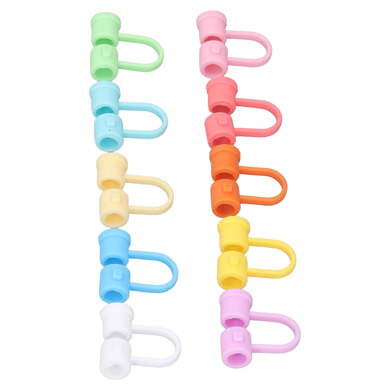 Straw Covers Dustproof Decorative Splash Proof Odorless Reusable Straw Toppers for Party ShoppingTravelling Camping 24 Rainbow Coloured Straw Caps - Image 4