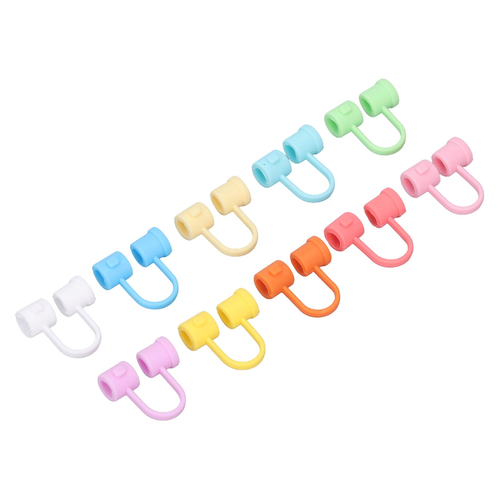 Straw Covers Dustproof Decorative Splash Proof Odorless Reusable Straw Toppers for Party ShoppingTravelling Camping 24 Rainbow Coloured Straw Caps - Image 8