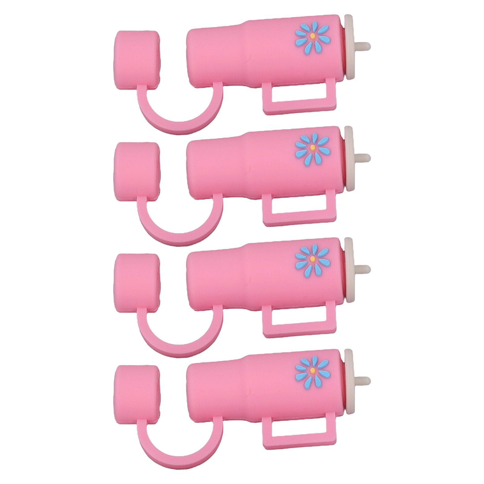 Straw Covers Dustproof Decorative Splash Proof Odorless Reusable Straw Toppers for Party ShoppingTravelling Camping 4 Cup Straw Caps - Image 4