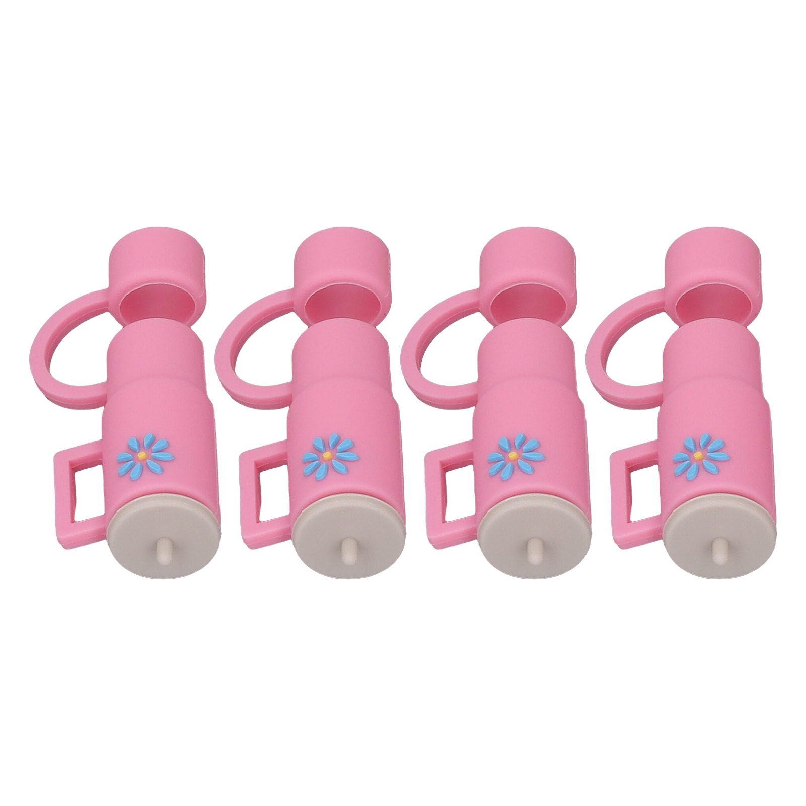 Straw Covers Dustproof Decorative Splash Proof Odorless Reusable Straw Toppers for Party ShoppingTravelling Camping 4 Cup Straw Caps - Image 6
