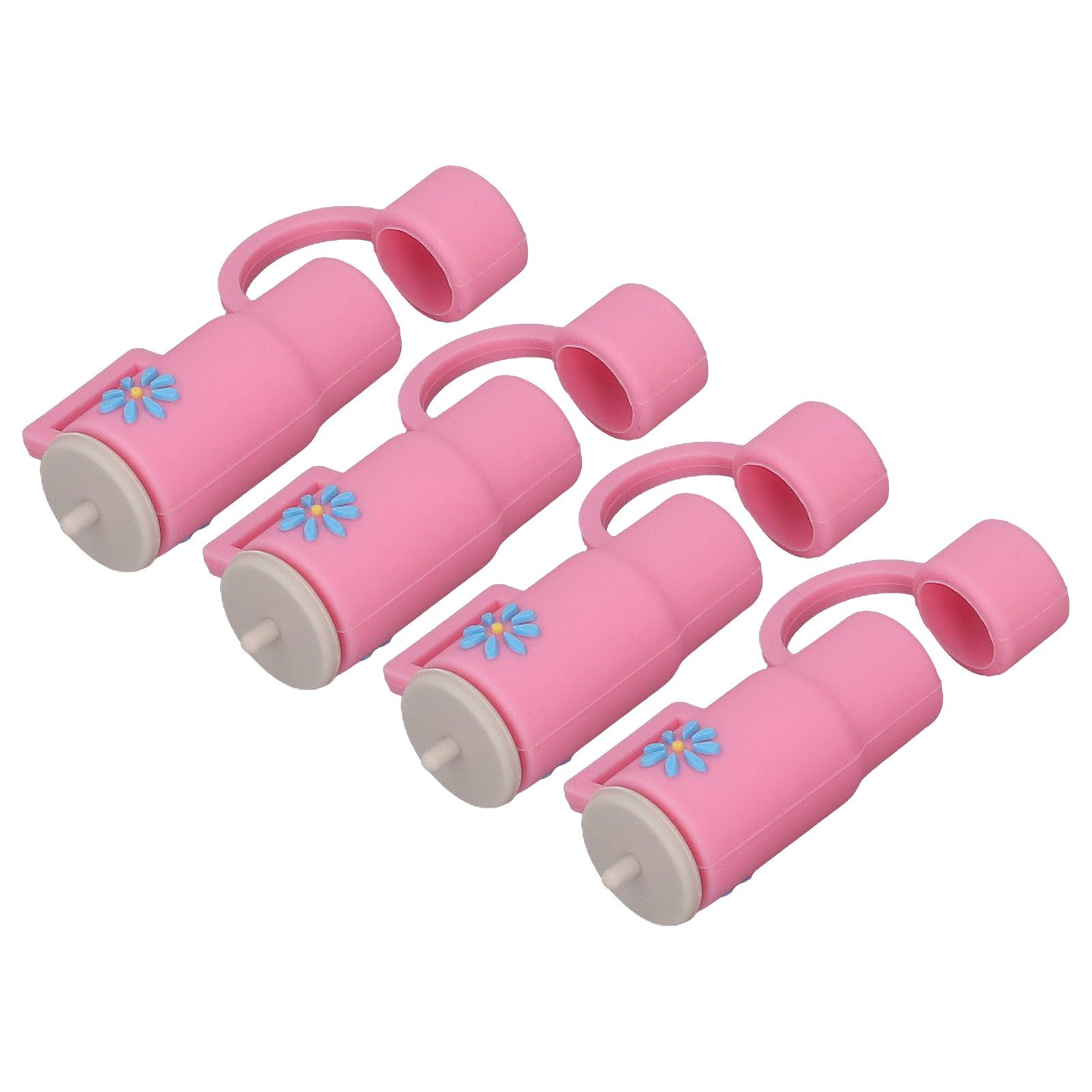 Straw Covers Dustproof Decorative Splash Proof Odorless Reusable Straw Toppers for Party ShoppingTravelling Camping 4 Cup Straw Caps - Image 7