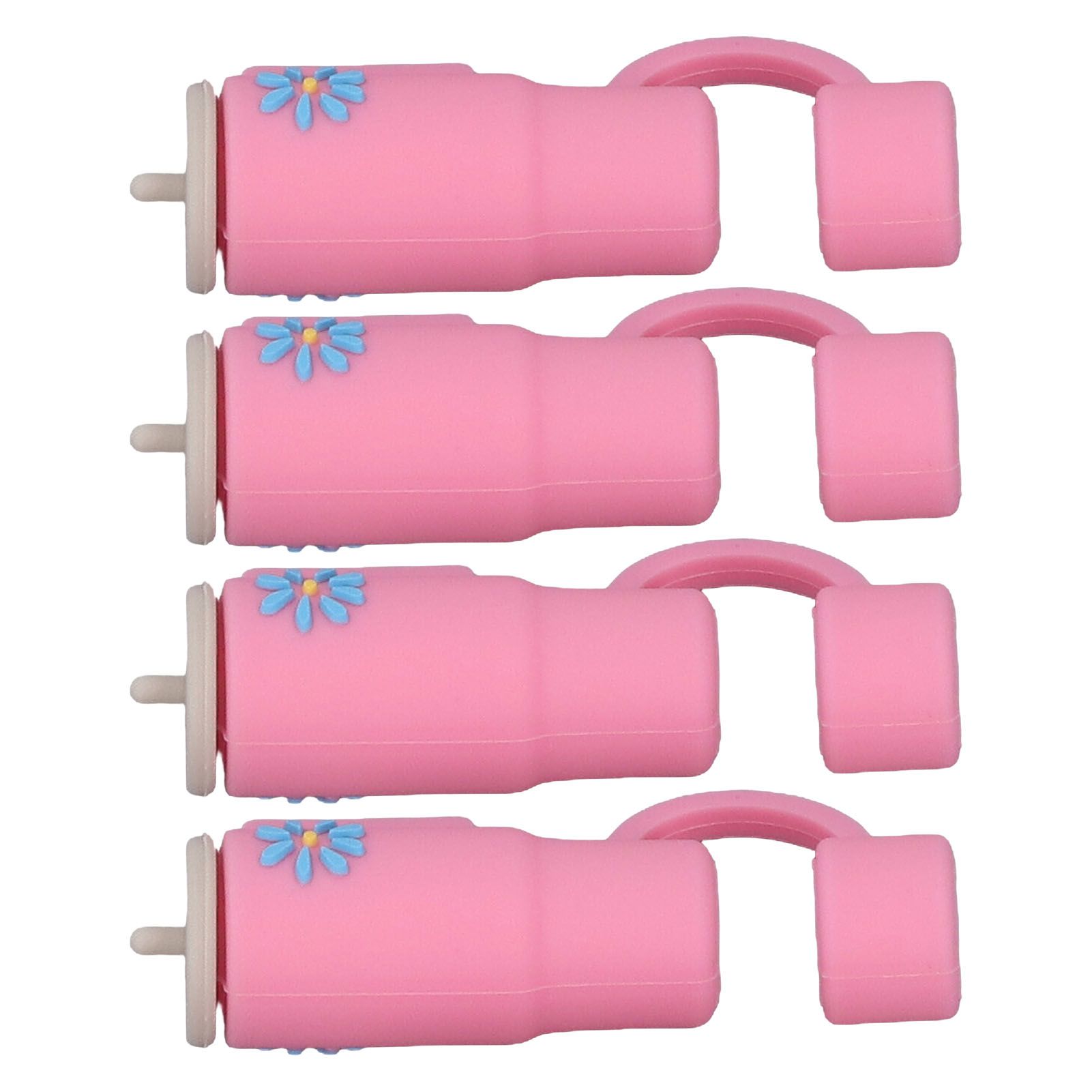 Straw Covers Dustproof Decorative Splash Proof Odorless Reusable Straw Toppers for Party ShoppingTravelling Camping 4 Cup Straw Caps - Image 8