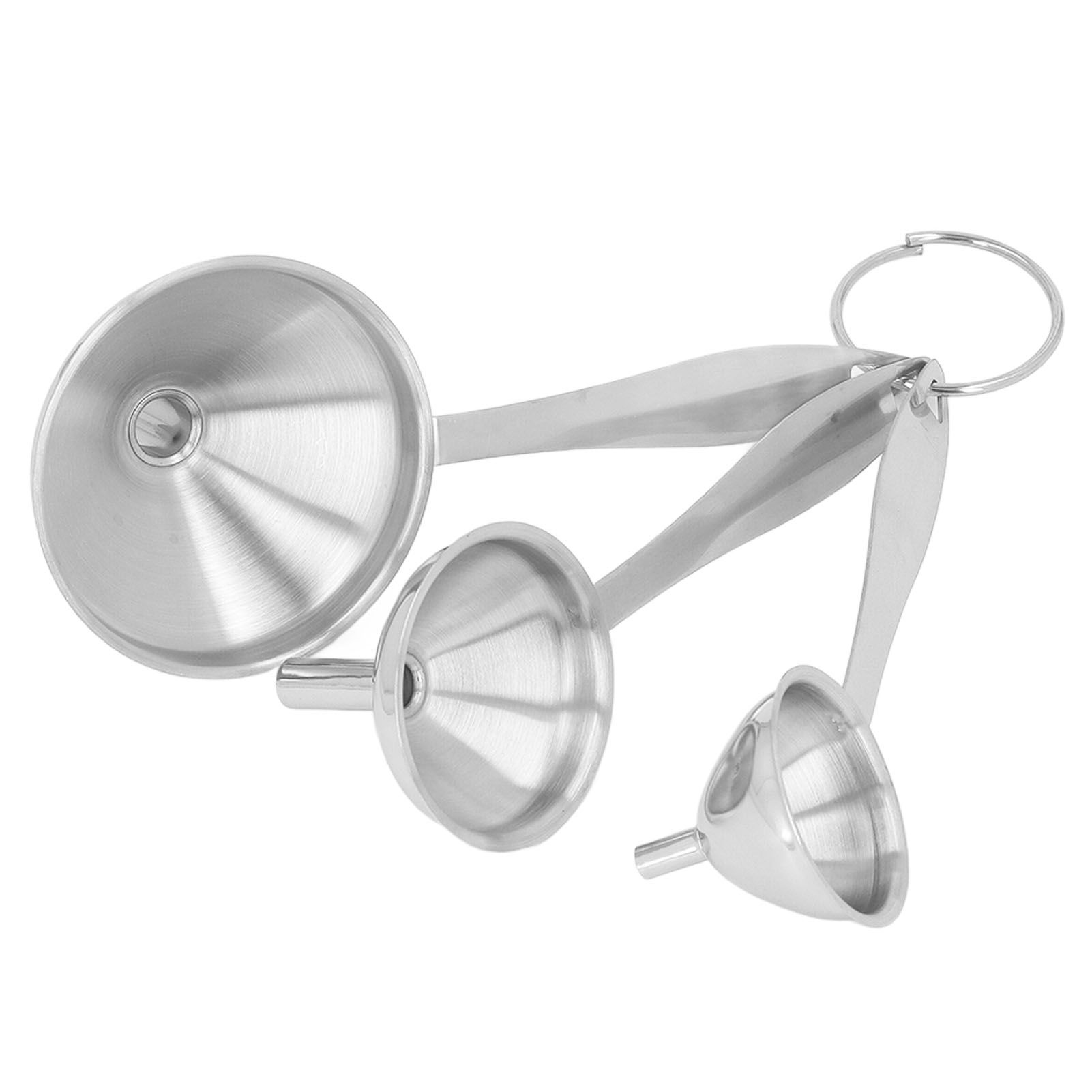 3PCS Small Funnels Stainless Steel Multifunctional Mini Filling Funnel Kit for Transferring Essential Oils Liquid Fluid - Image 2