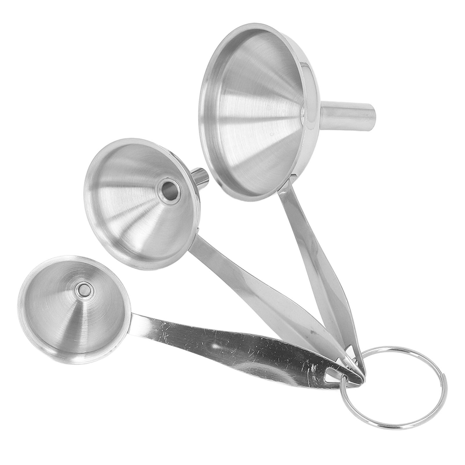 3PCS Small Funnels Stainless Steel Multifunctional Mini Filling Funnel Kit for Transferring Essential Oils Liquid Fluid - Image 4