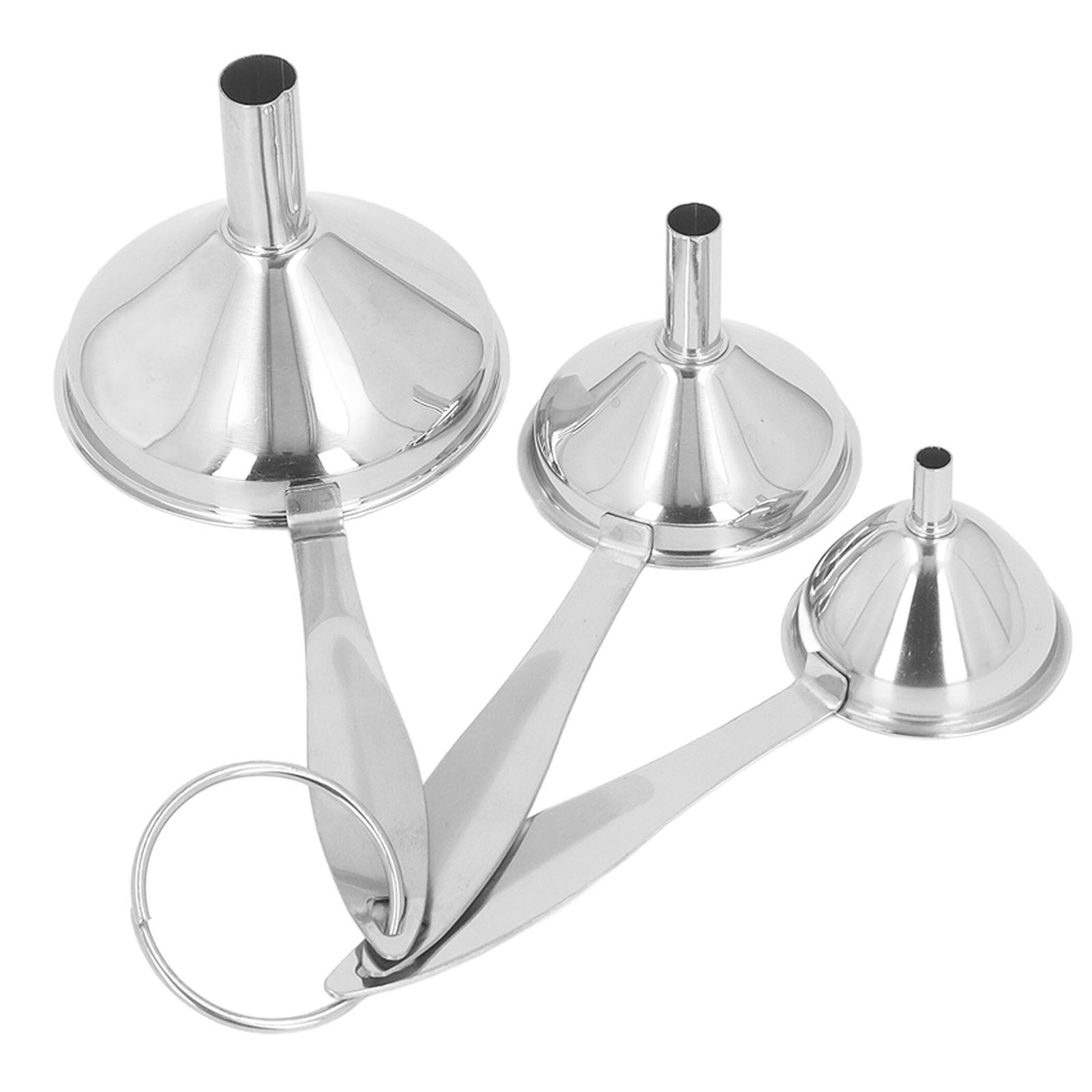3PCS Small Funnels Stainless Steel Multifunctional Mini Filling Funnel Kit for Transferring Essential Oils Liquid Fluid - Image 5
