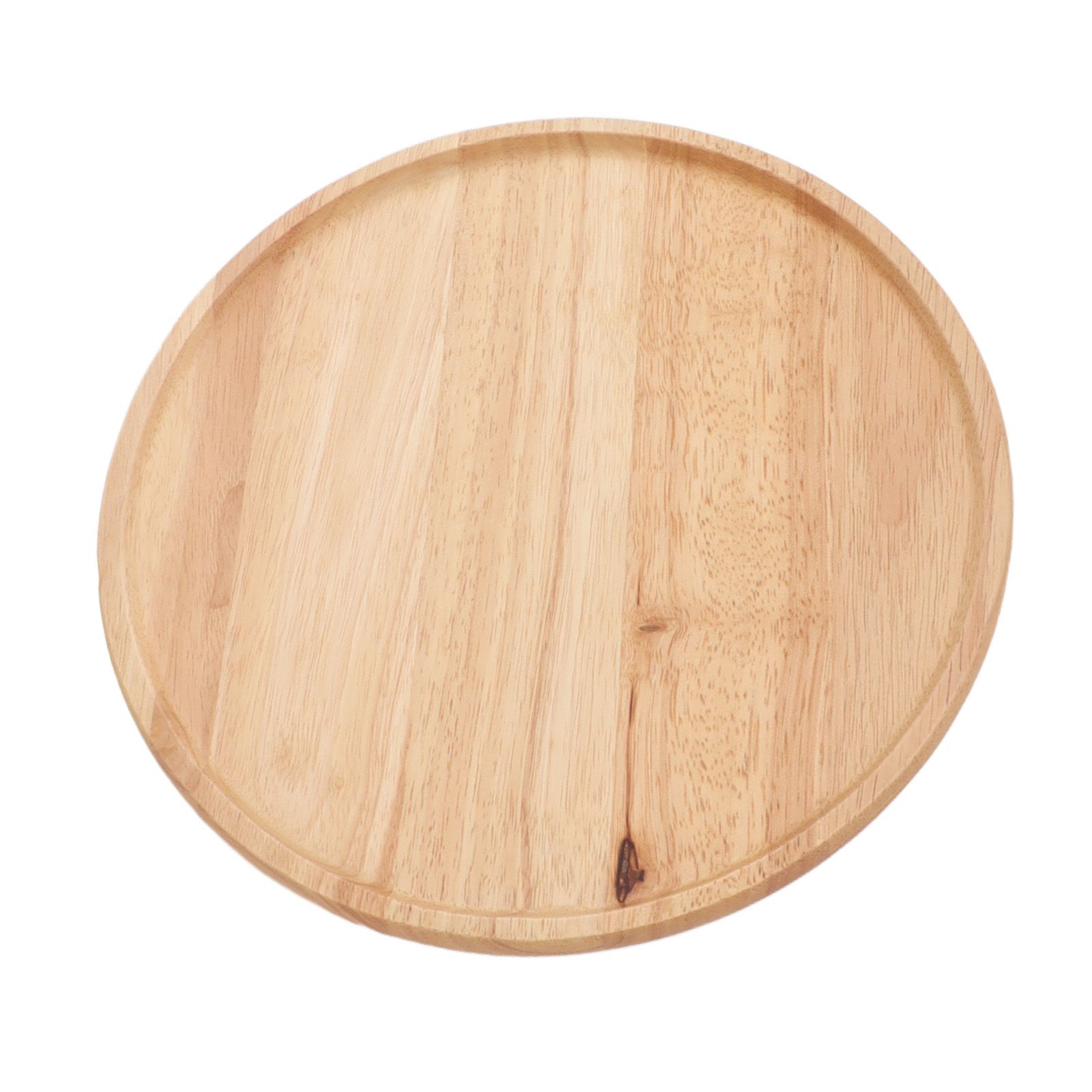 Round Wood Tray 30cm Simple Style Stable Serving Tray for Breakfast Pizza Fruit Snacks - Image 3