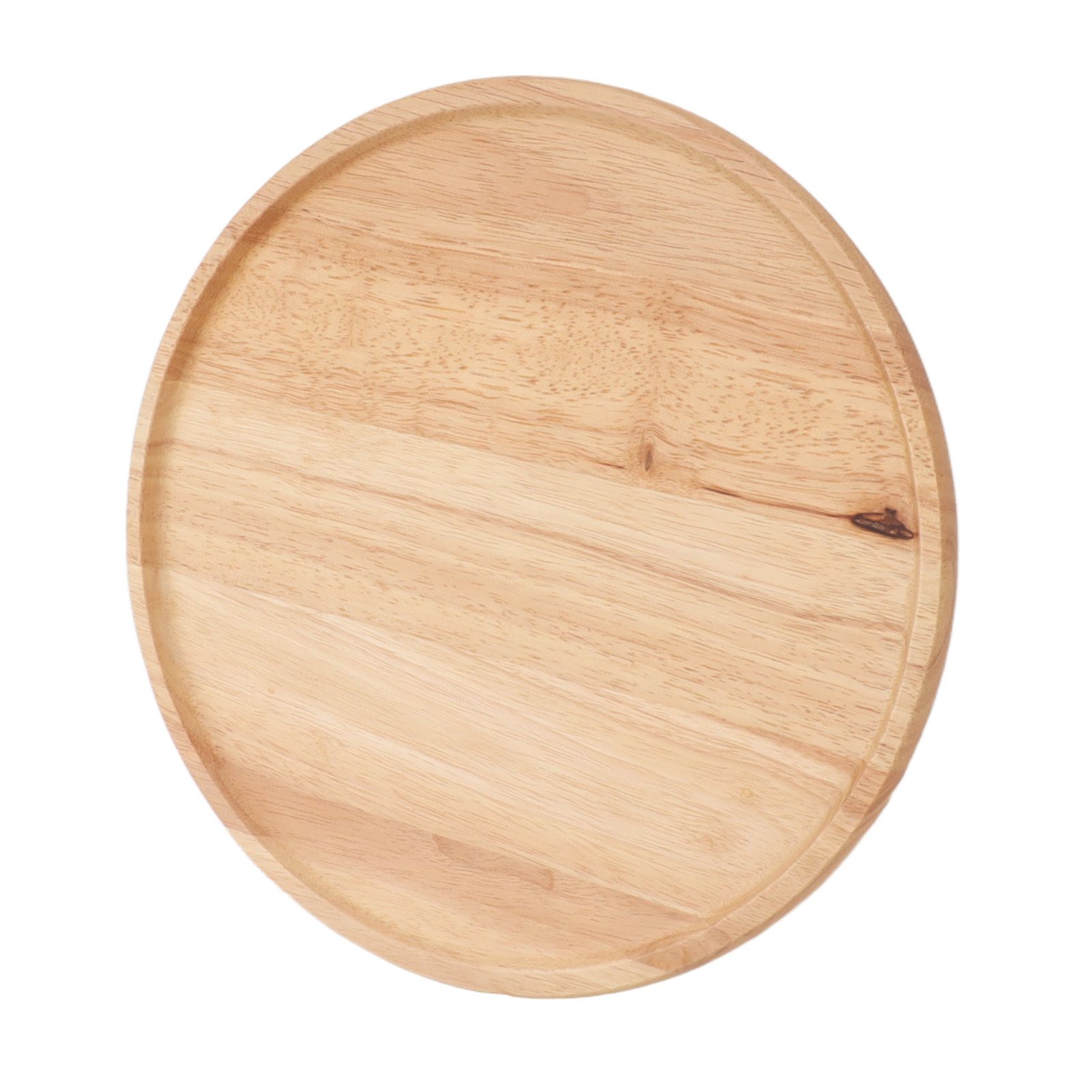 Round Wood Tray 30cm Simple Style Stable Serving Tray for Breakfast Pizza Fruit Snacks - Image 5
