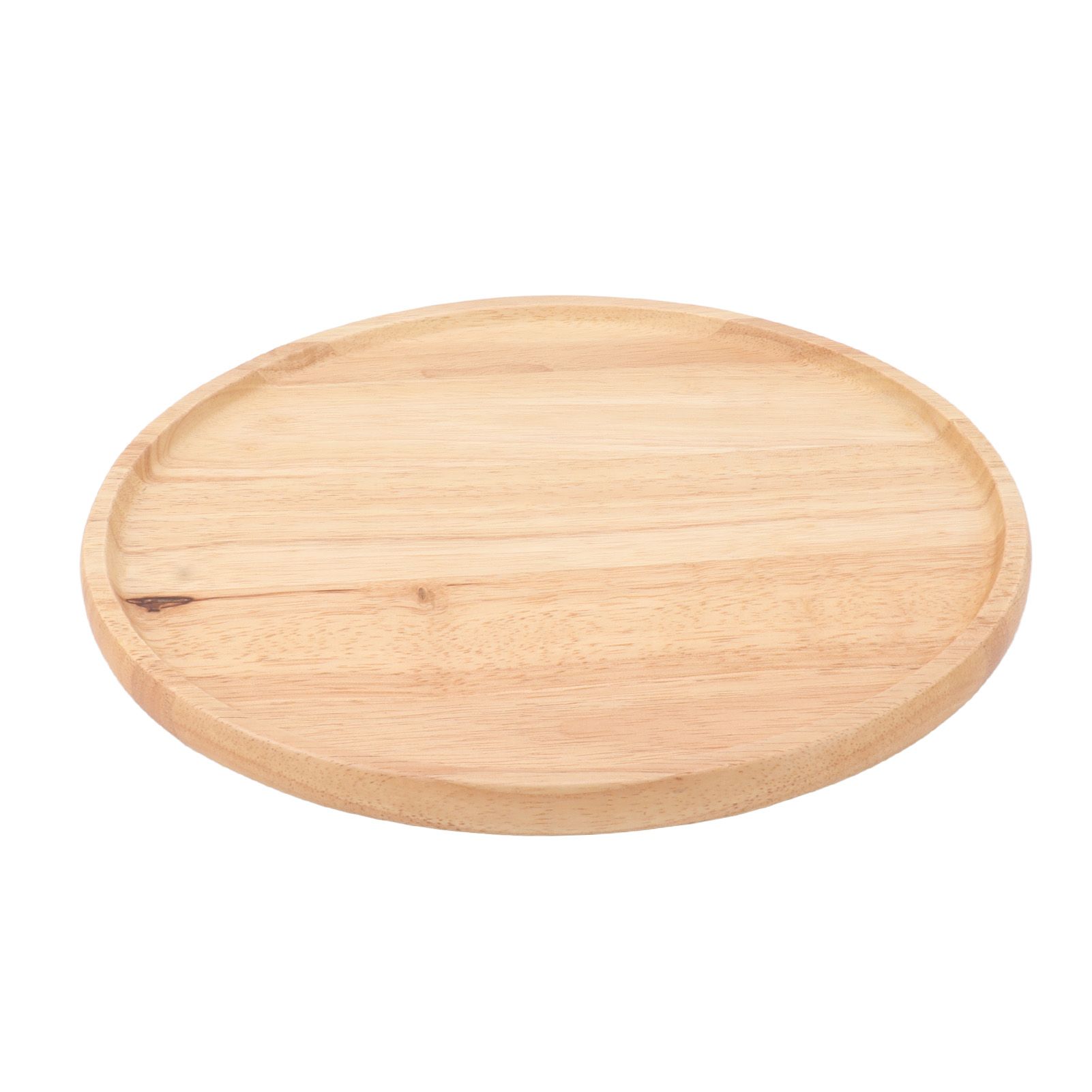 Round Wood Tray 30cm Simple Style Stable Serving Tray for Breakfast Pizza Fruit Snacks - Image 8