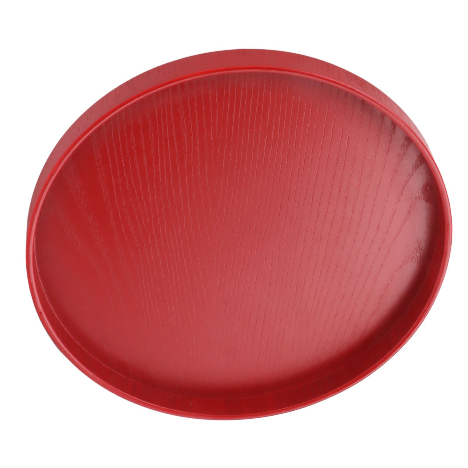 Tea Tray Wooden Wine Red Round Tea Plate Green Tea Baking Serving Plate for Home Tea House 24cm / 9.45in - Image 3