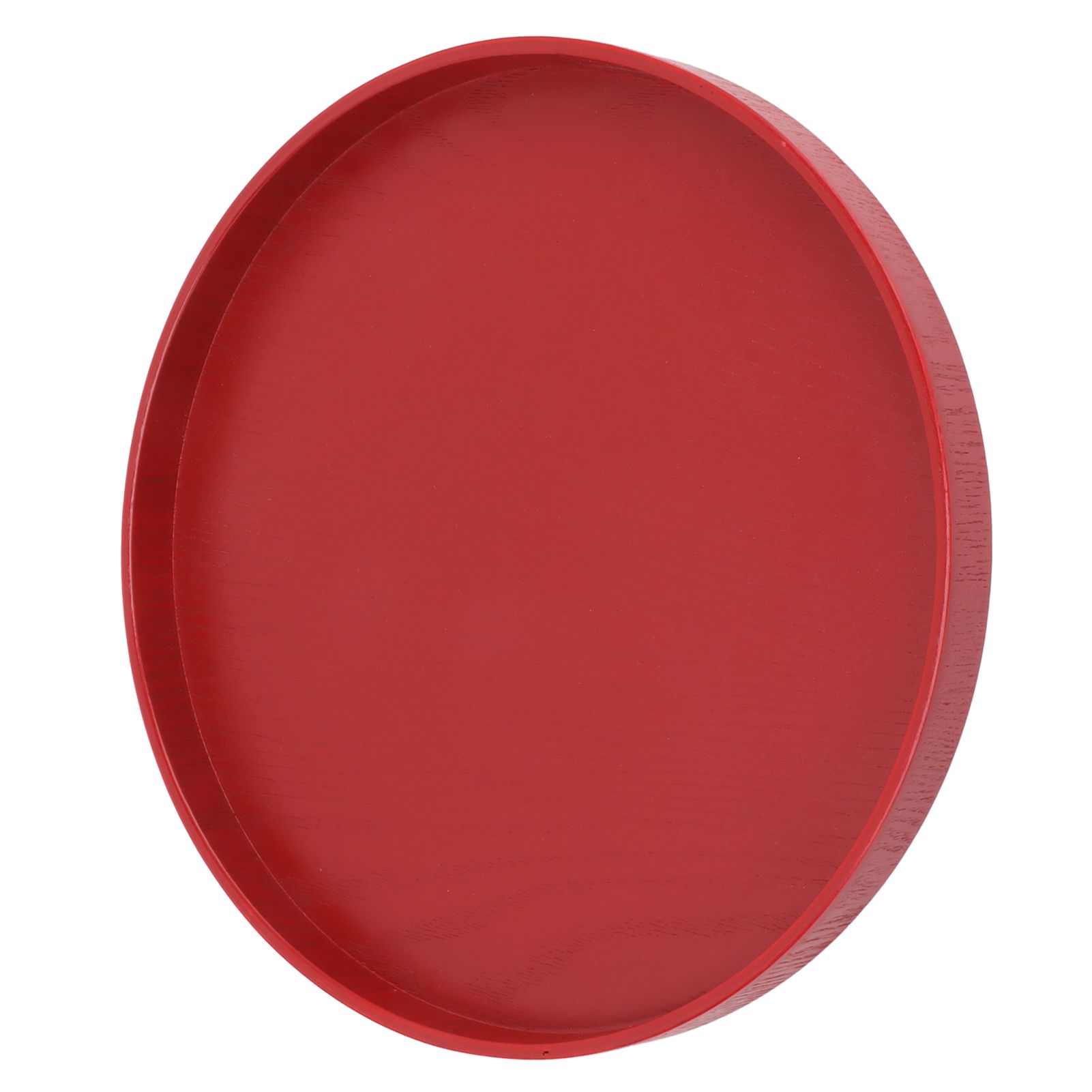 Tea Tray Wooden Wine Red Round Tea Plate Green Tea Baking Serving Plate for Home Tea House 27cm / 10.63in - Image 6