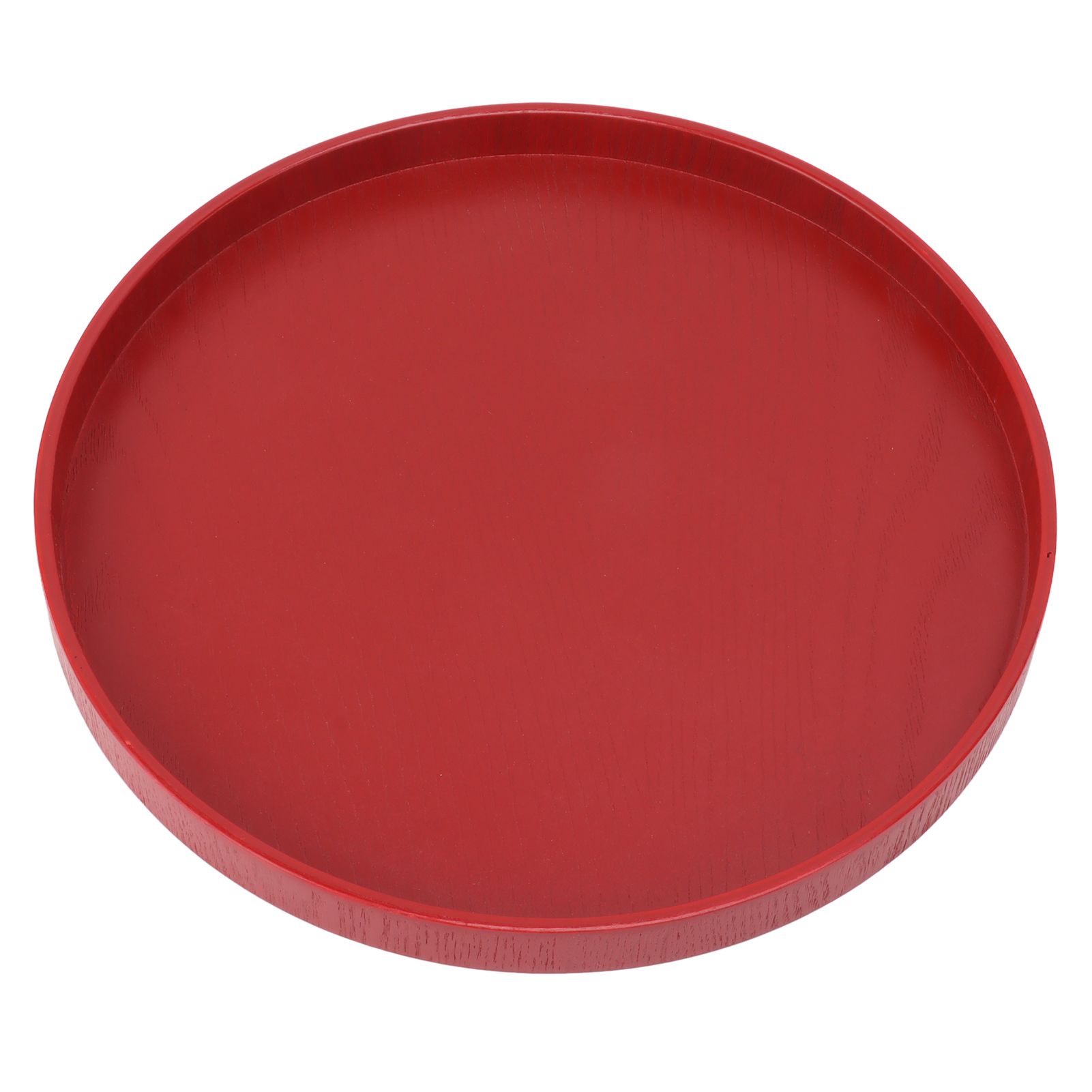 Tea Tray Wooden Wine Red Round Tea Plate Green Tea Baking Serving Plate for Home Tea House 27cm / 10.63in - Image 8
