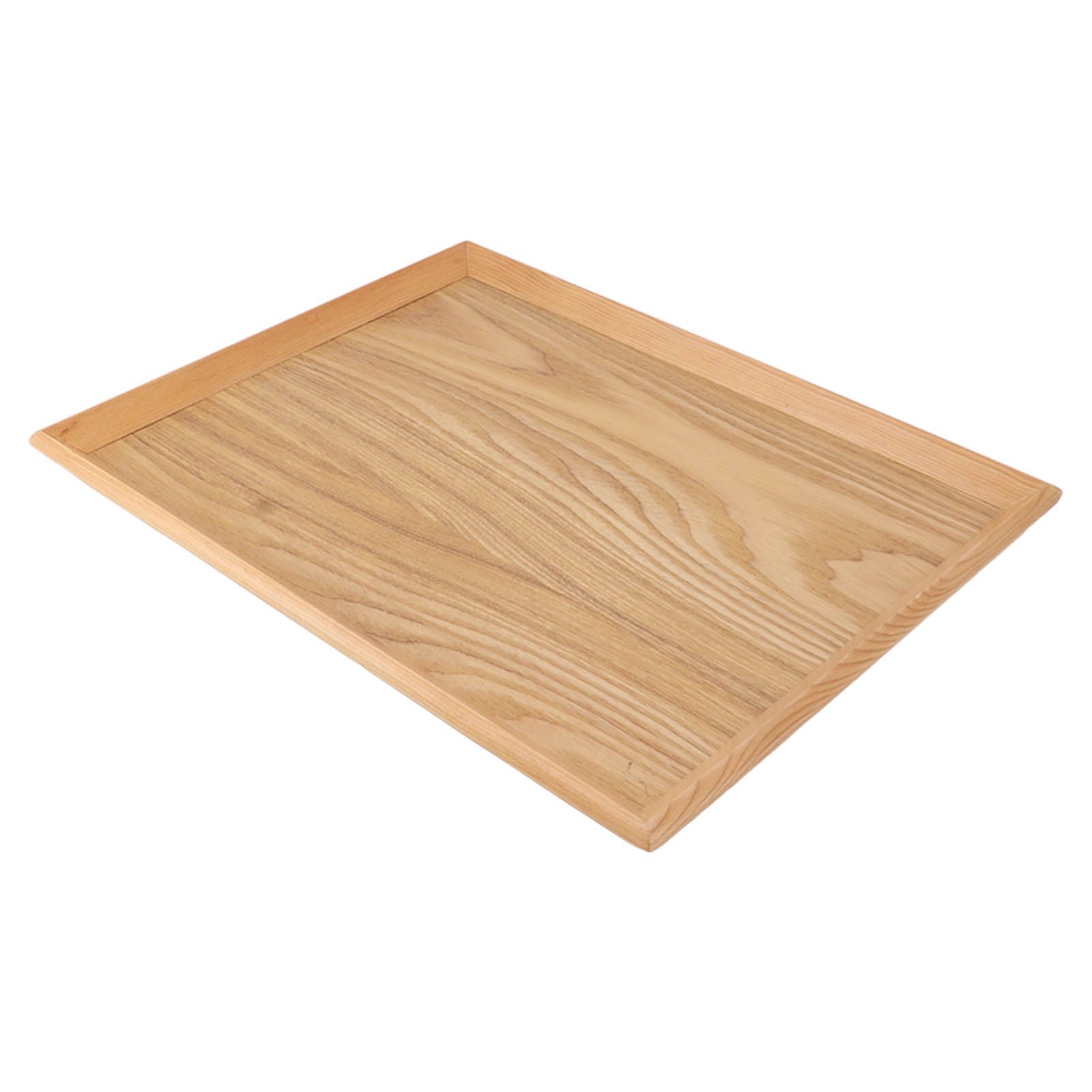 Rectangle Wood Tray Multifunctional Serving Tray for Fruit Food Pizza Gathering Outdoor 36.5 X 27cm - Image 4