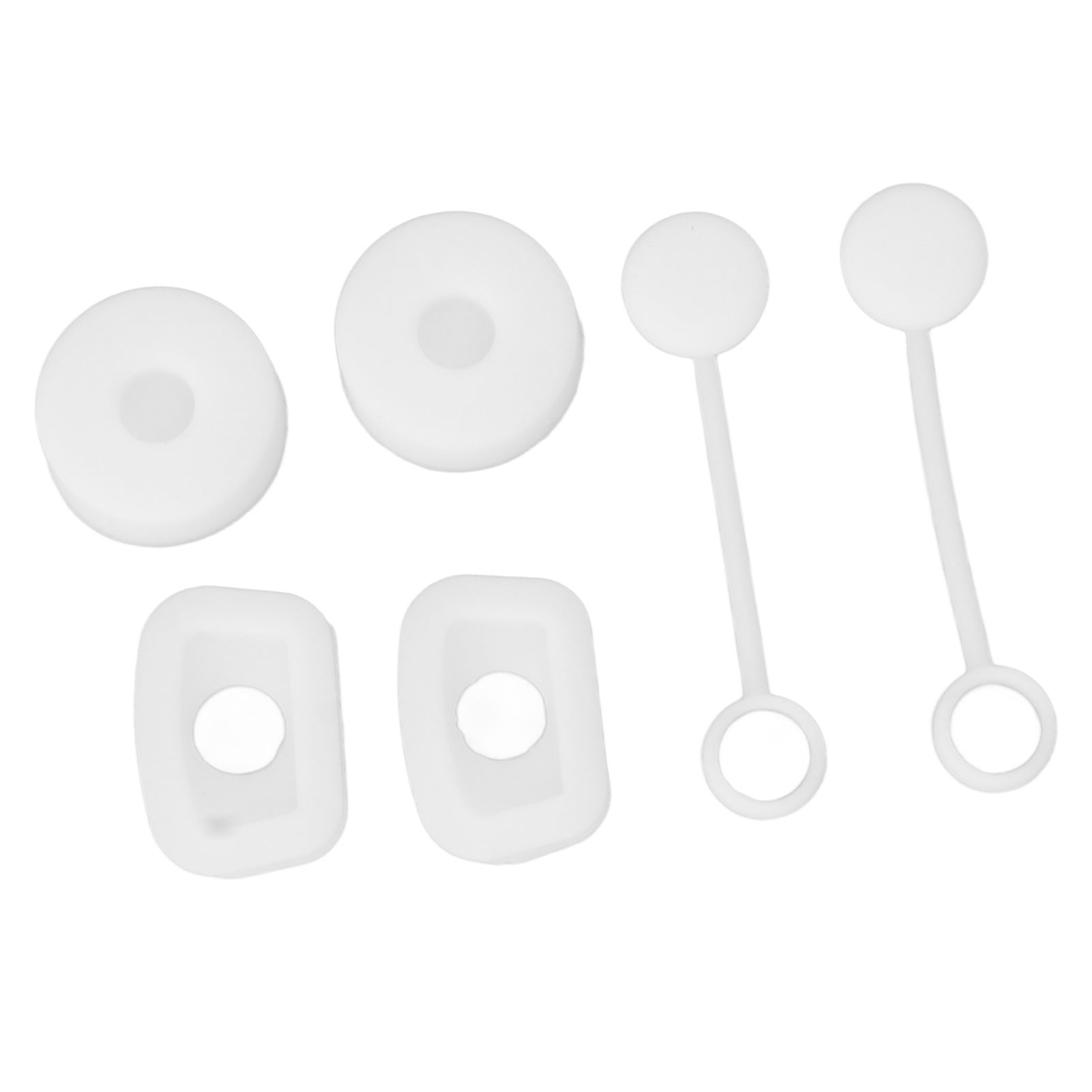 6PCS Cup Straw Stopper Sealed Reusable Straw Cover Cap Square Round Spill Stoppers Silicone Leak Stopper Set White - Image 4