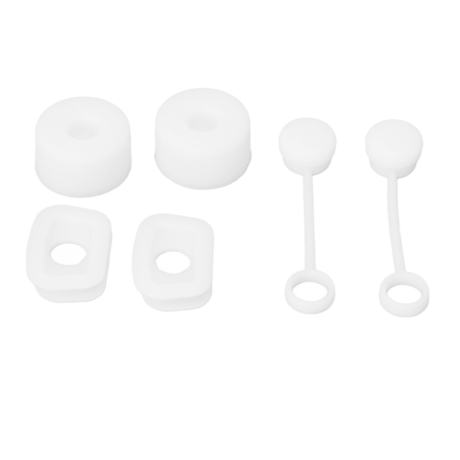 6PCS Cup Straw Stopper Sealed Reusable Straw Cover Cap Square Round Spill Stoppers Silicone Leak Stopper Set White - Image 6