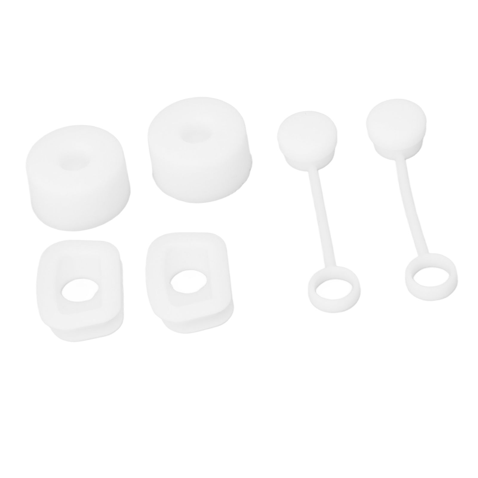 6PCS Cup Straw Stopper Sealed Reusable Straw Cover Cap Square Round Spill Stoppers Silicone Leak Stopper Set White - Image 7