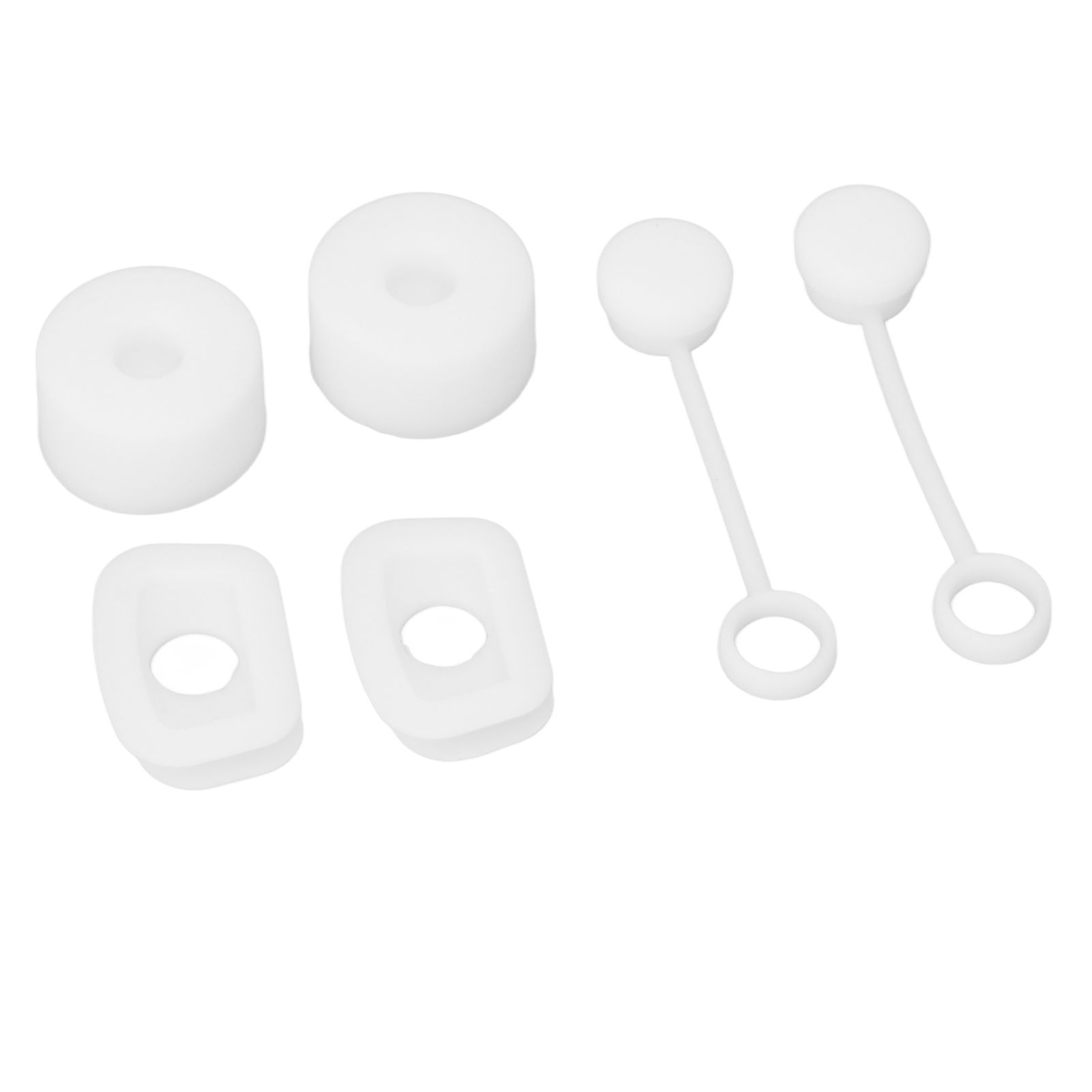 6PCS Cup Straw Stopper Sealed Reusable Straw Cover Cap Square Round Spill Stoppers Silicone Leak Stopper Set White - Image 8