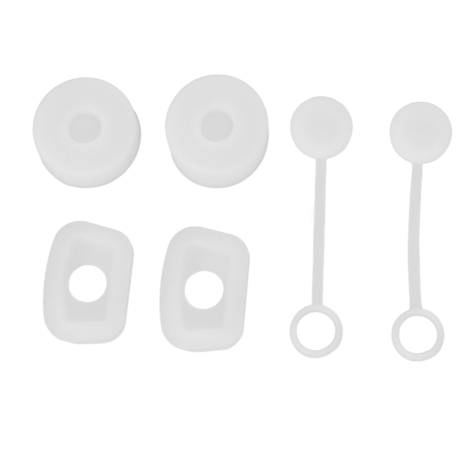 6PCS Cup Straw Stopper Sealed Reusable Straw Cover Cap Square Round Spill Stoppers Silicone Leak Stopper Set Transparent - Image 1