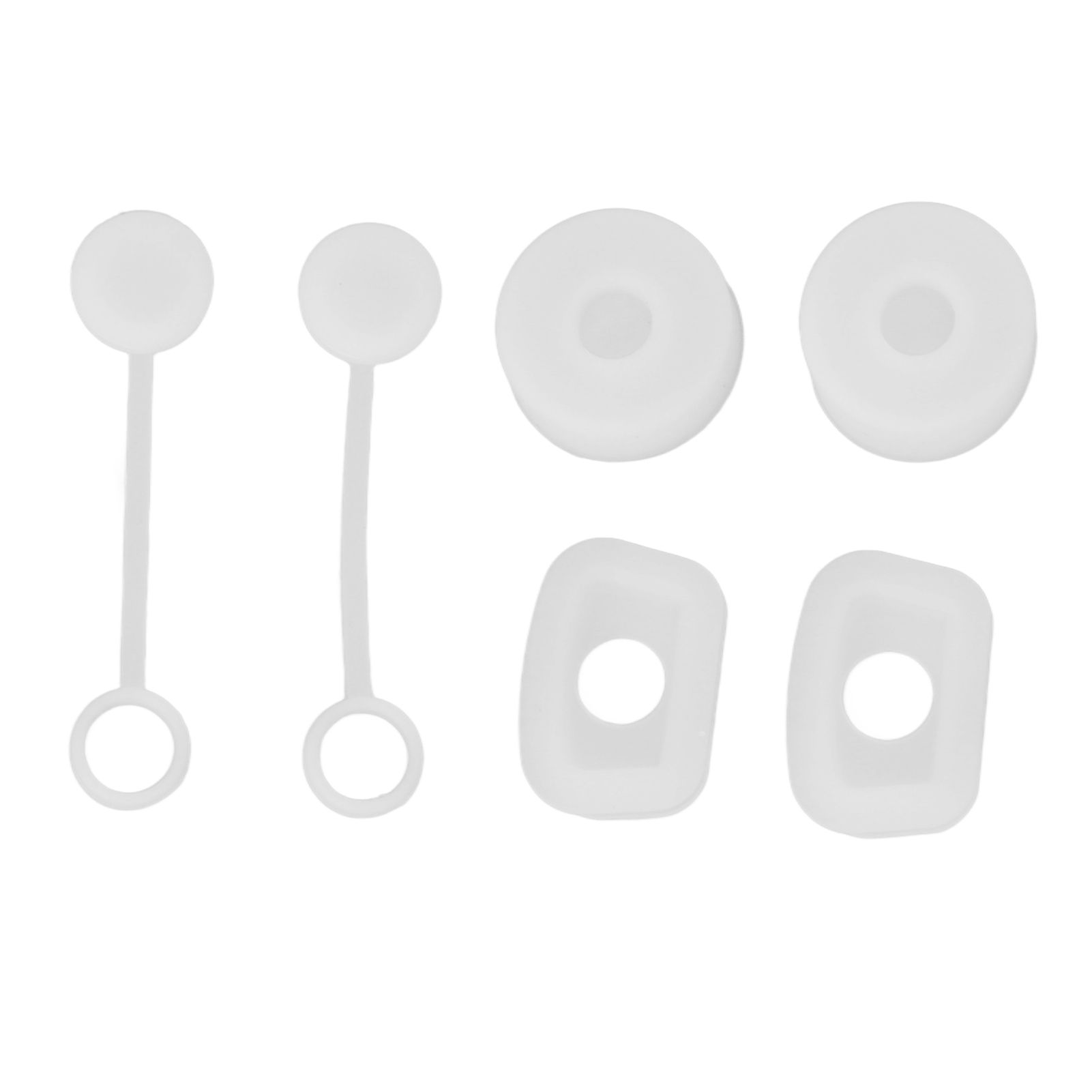 6PCS Cup Straw Stopper Sealed Reusable Straw Cover Cap Square Round Spill Stoppers Silicone Leak Stopper Set Transparent - Image 2