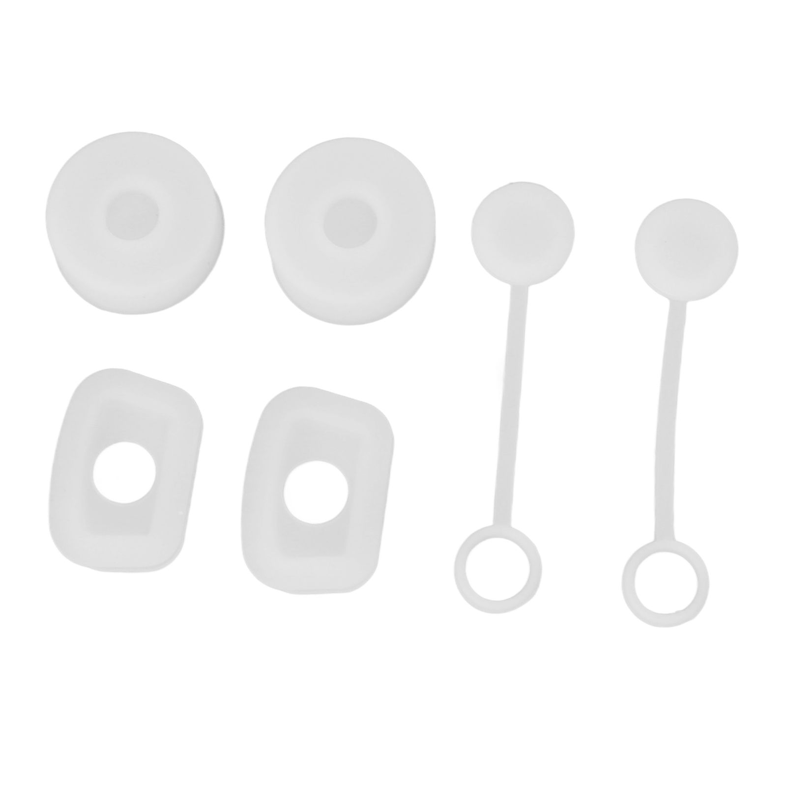 6PCS Cup Straw Stopper Sealed Reusable Straw Cover Cap Square Round Spill Stoppers Silicone Leak Stopper Set Transparent - Image 3