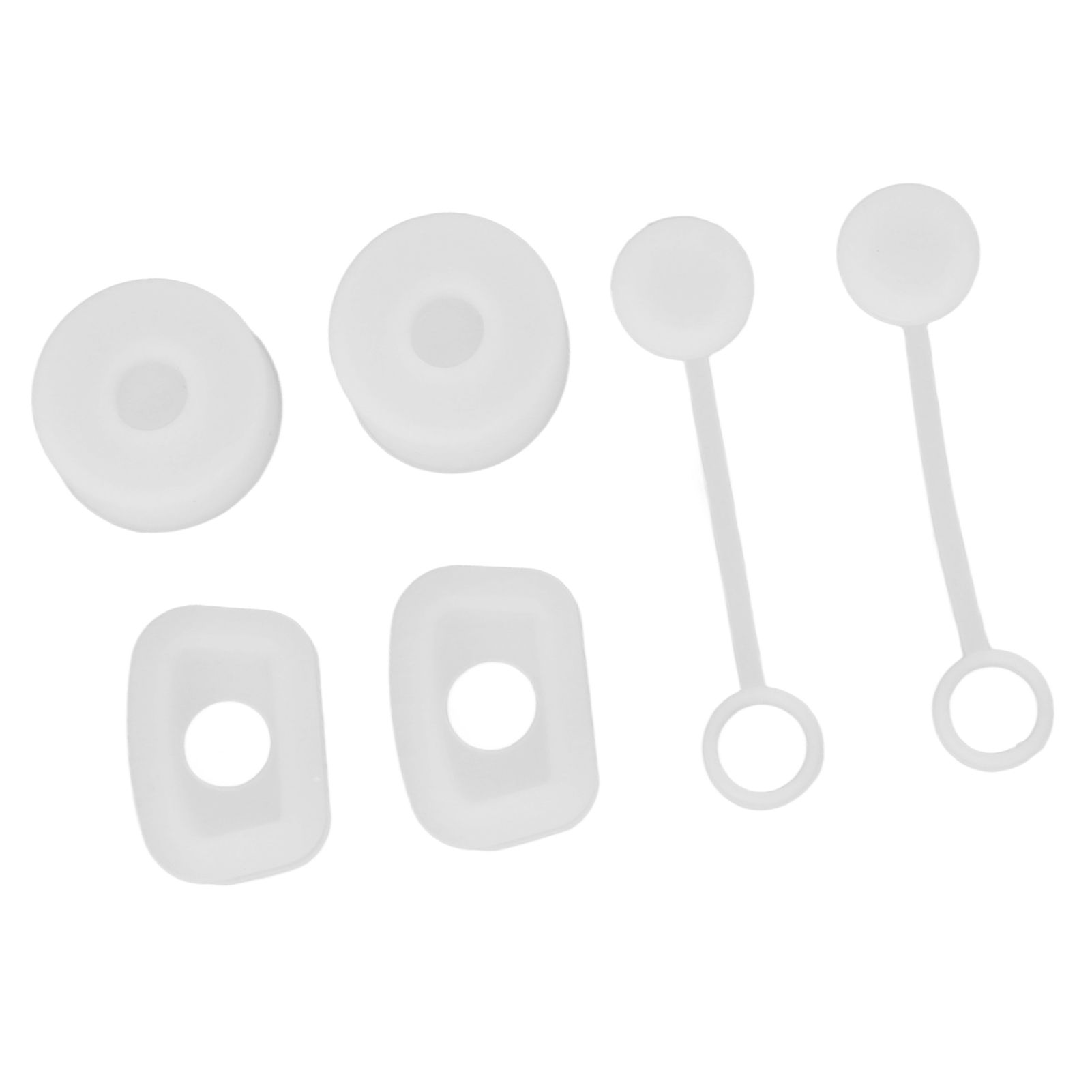 6PCS Cup Straw Stopper Sealed Reusable Straw Cover Cap Square Round Spill Stoppers Silicone Leak Stopper Set Transparent - Image 4