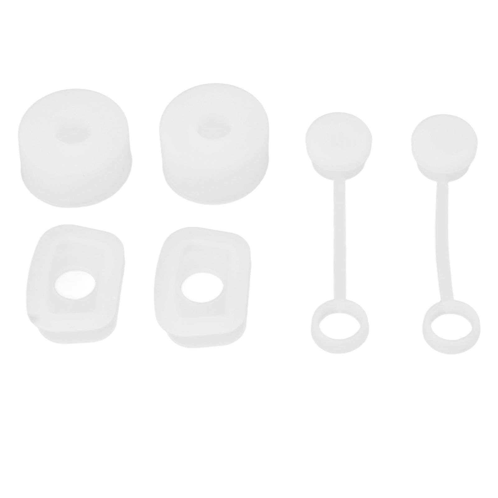 6PCS Cup Straw Stopper Sealed Reusable Straw Cover Cap Square Round Spill Stoppers Silicone Leak Stopper Set Transparent - Image 5