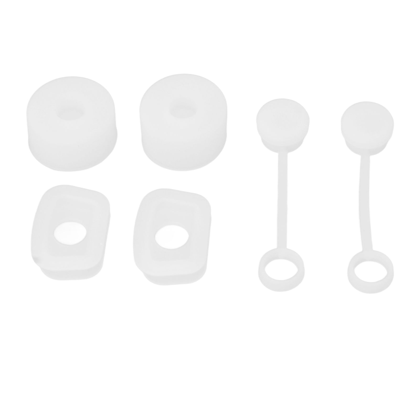 6PCS Cup Straw Stopper Sealed Reusable Straw Cover Cap Square Round Spill Stoppers Silicone Leak Stopper Set Transparent - Image 6