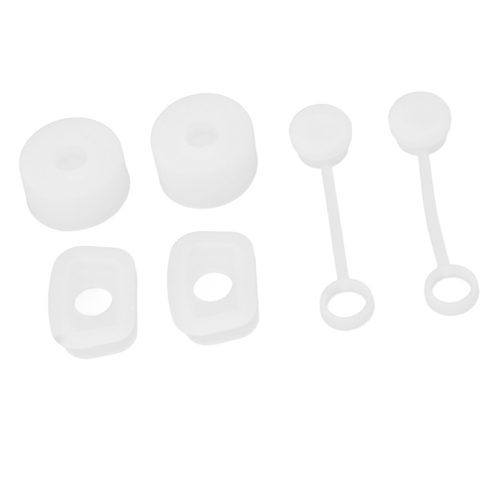 6PCS Cup Straw Stopper Sealed Reusable Straw Cover Cap Square Round Spill Stoppers Silicone Leak Stopper Set Transparent - Image 7