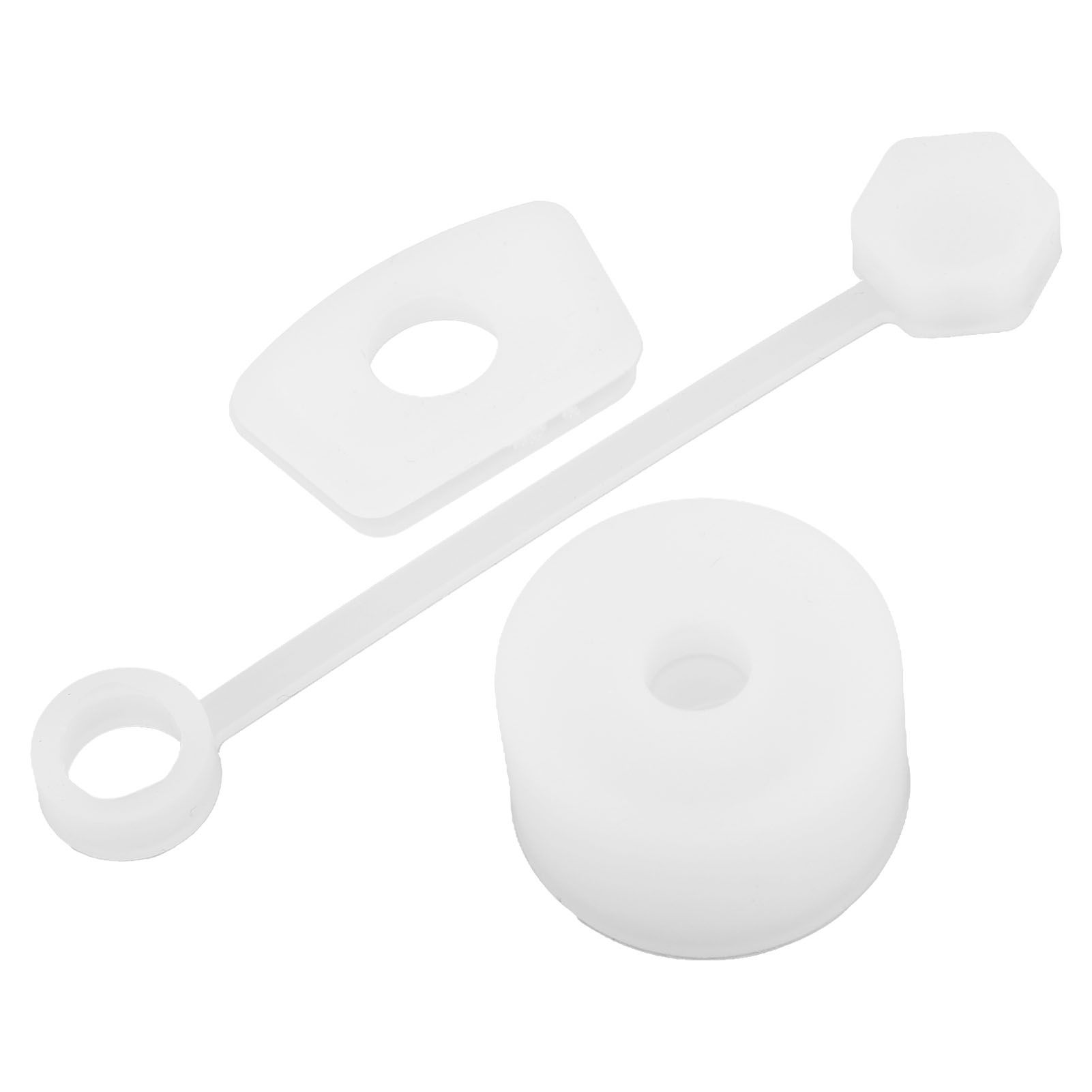 4 Set Silicone Spill Proof Stopper Set Tumbler Accessories Including Straw Cover Cap Square Leak Stopper Round Lid Stopper Plug Transparent White - Image 5
