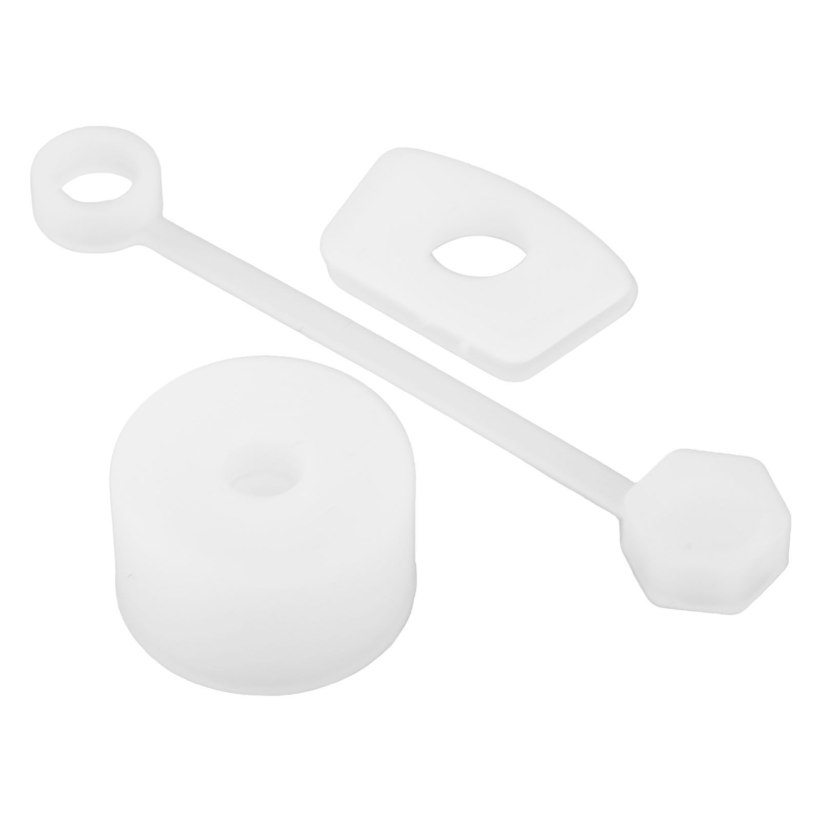 4 Set Silicone Spill Proof Stopper Set Tumbler Accessories Including Straw Cover Cap Square Leak Stopper Round Lid Stopper Plug Transparent White - Image 7