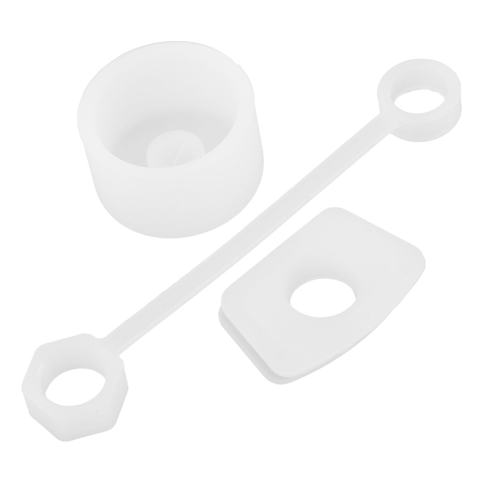 4 Set Silicone Spill Proof Stopper Set Tumbler Accessories Including Straw Cover Cap Square Leak Stopper Round Lid Stopper Plug Transparent White - Image 8