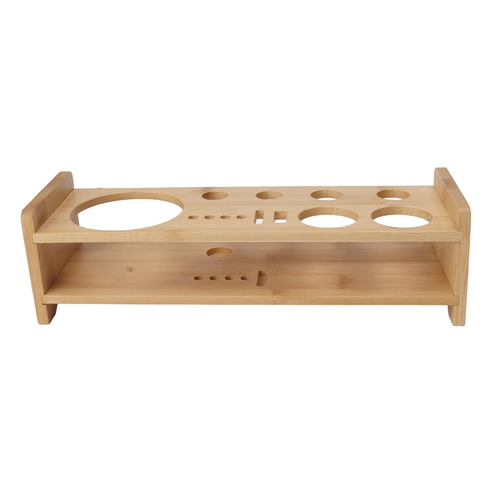 Bartender Kit Stand Large Capacity Space Saving Bamboo Wood Bartending Tool Storage Holder for Bar Home - Image 1