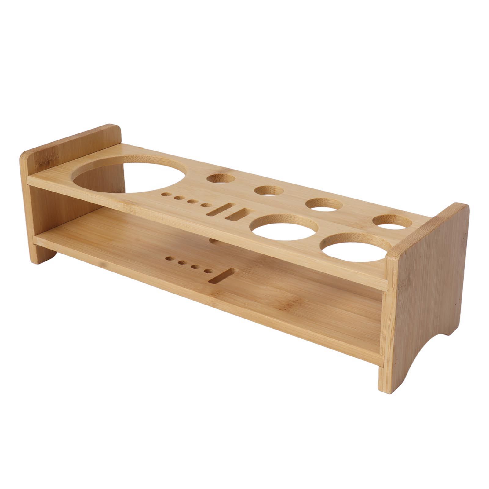 Bartender Kit Stand Large Capacity Space Saving Bamboo Wood Bartending Tool Storage Holder for Bar Home - Image 4