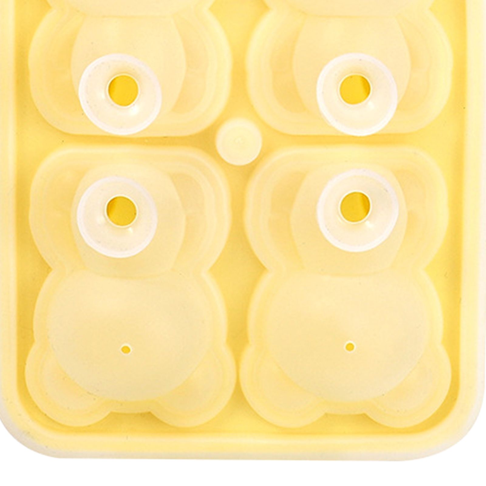 Little Bear Shape Ice Mold 4 Grids Silicone Ice Block Mould for Making Ice Cream Cake Candle Yellow - Image 7