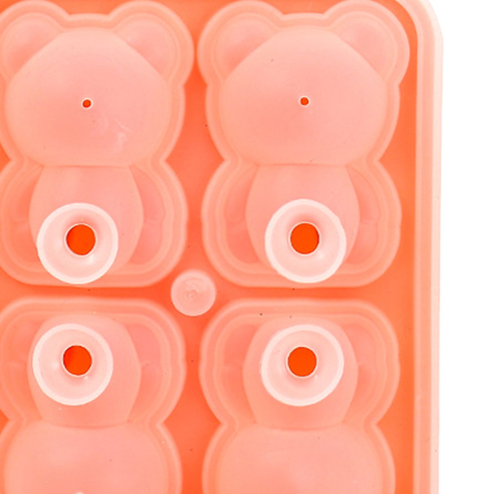 Little Bear Shape Ice Mold 4 Grids Silicone Ice Block Mould for Making Ice Cream Cake Candle Pink - Image 8