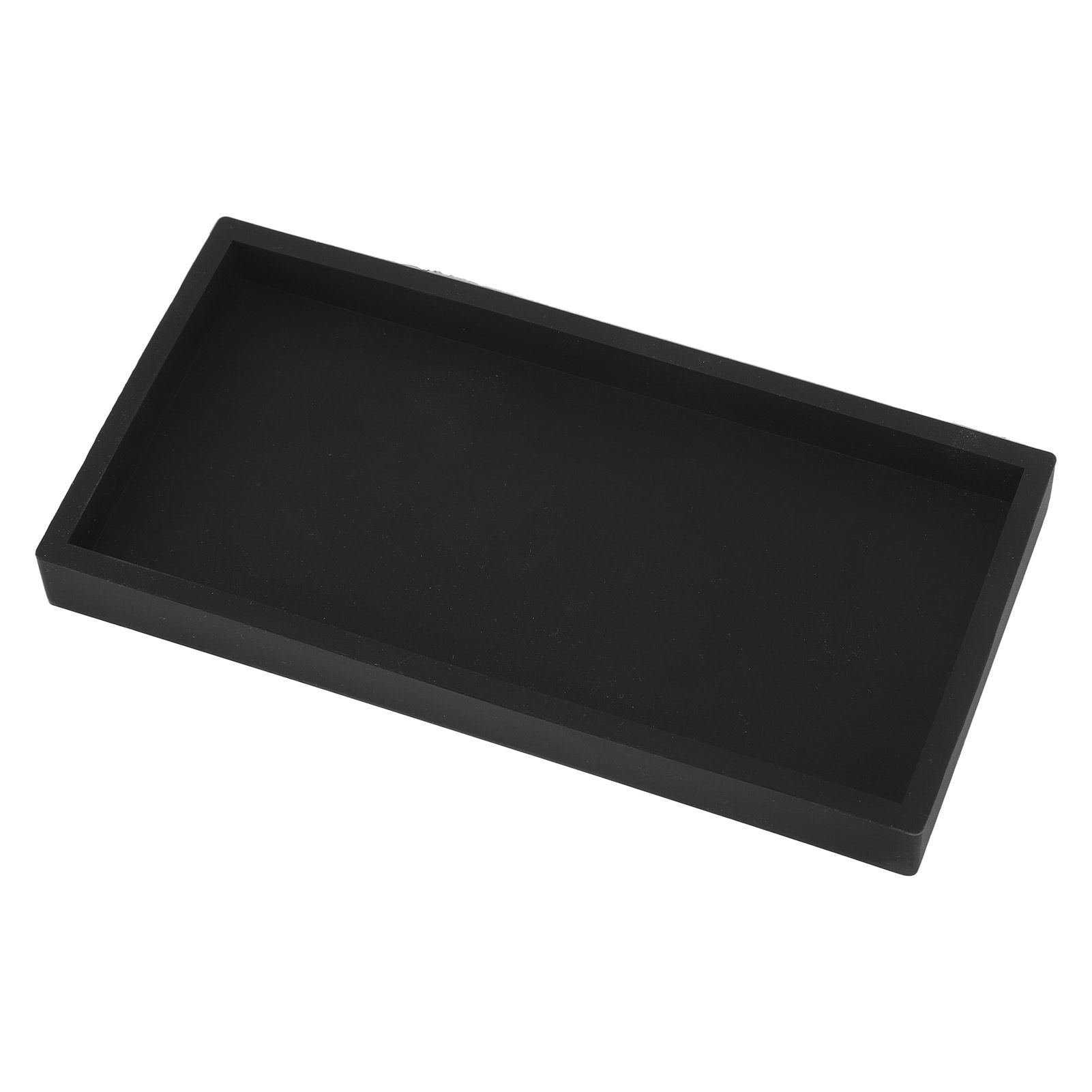 Silicone Storage Tray Silica Gel Kitchen Sorting Plate Tray Cosmetics Organizer Tray for Bathroom Dressing Table Black Small Size - Image 6