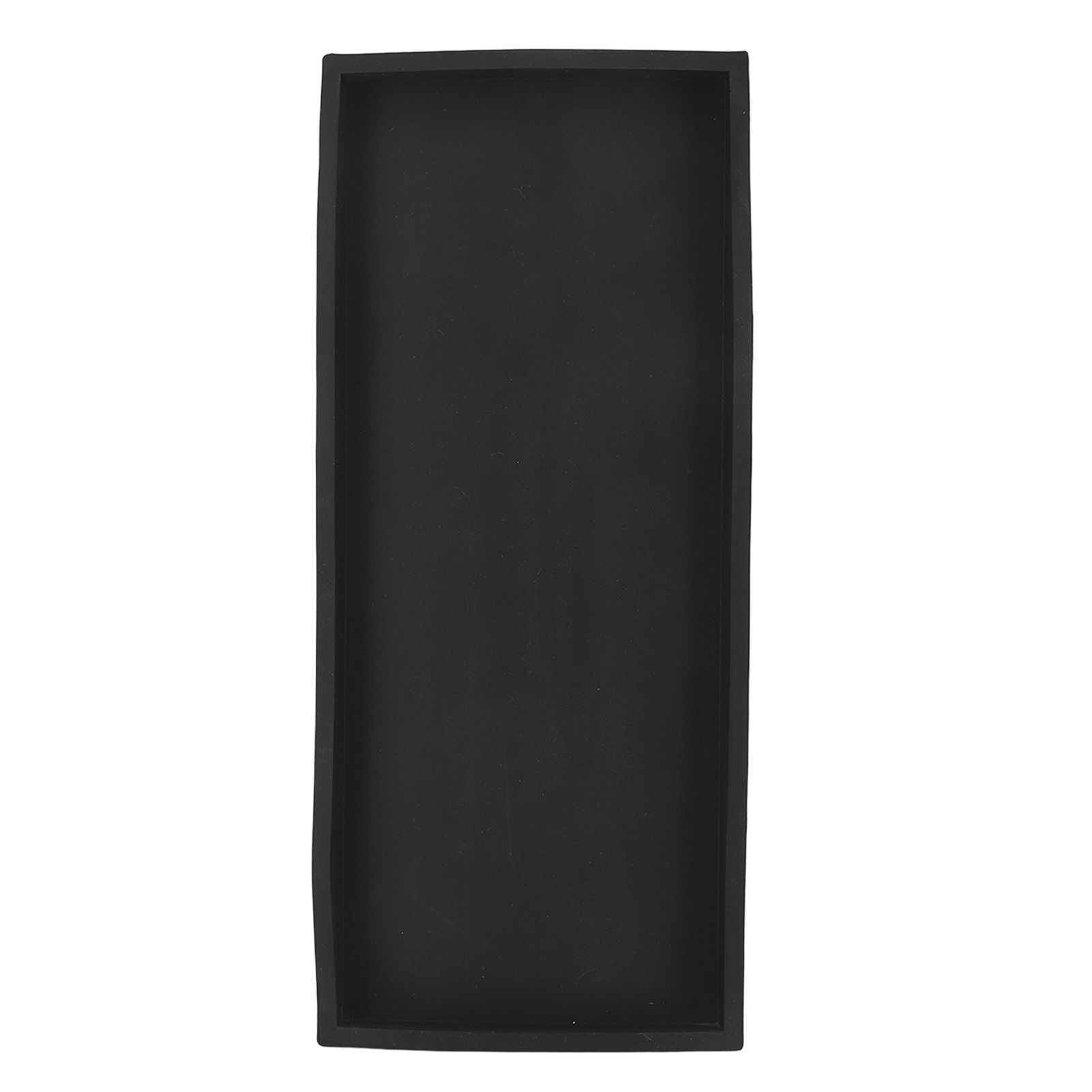 Silicone Storage Tray Silica Gel Kitchen Sorting Plate Tray Cosmetics Organizer Tray for Bathroom Dressing Table Black Large Size - Image 1