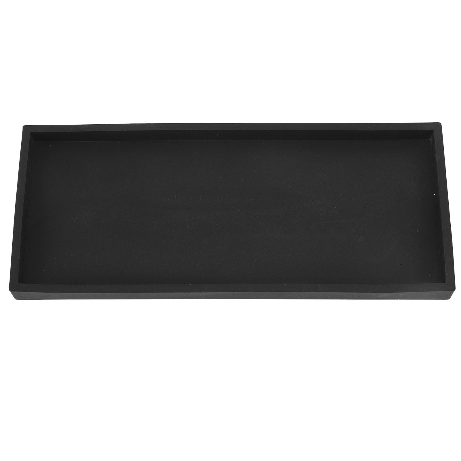Silicone Storage Tray Silica Gel Kitchen Sorting Plate Tray Cosmetics Organizer Tray for Bathroom Dressing Table Black Large Size - Image 5